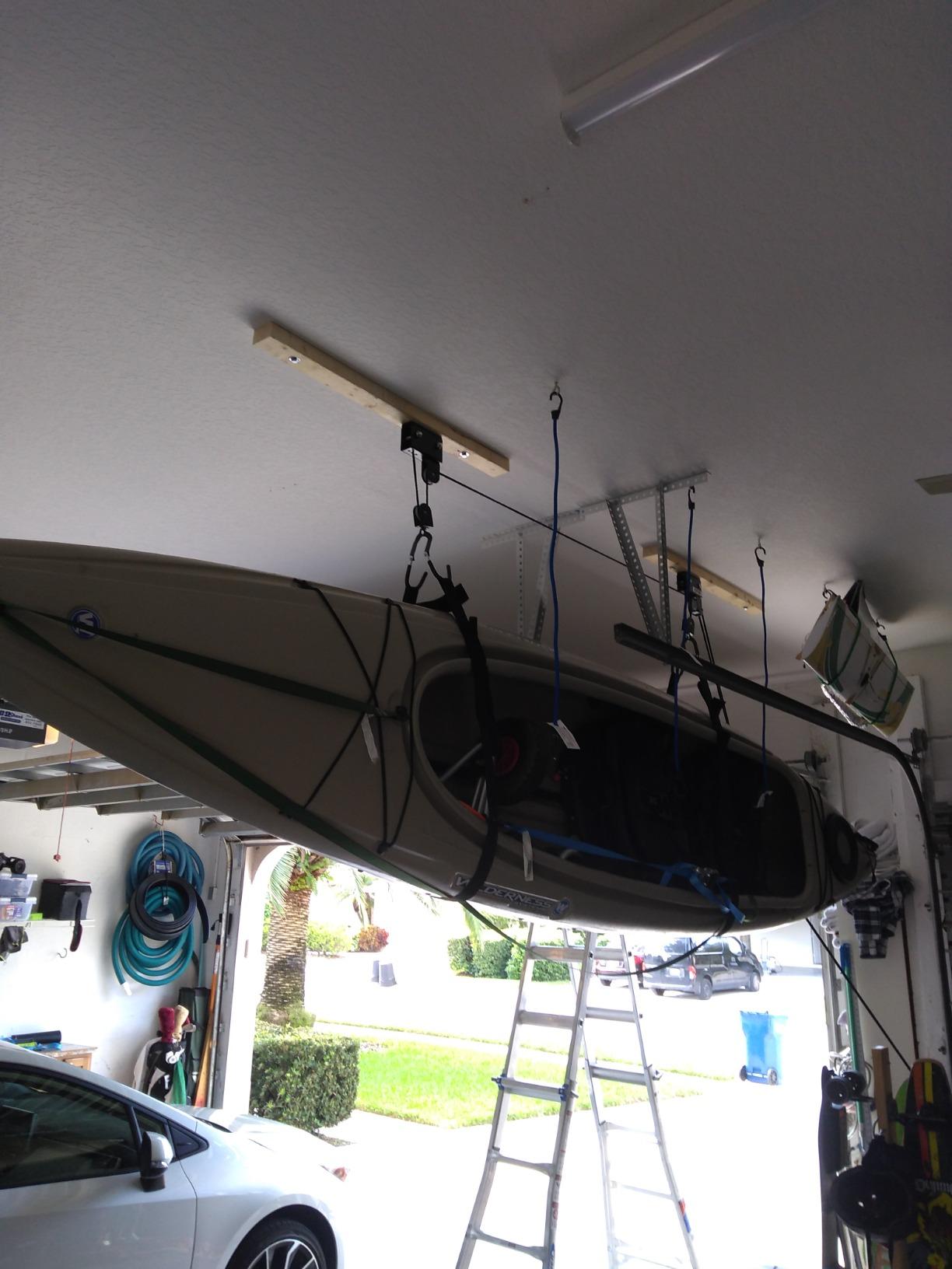 Extreme Max 3004.0204 Kayak/Canoe/Bike/Ladder Hoist & Lift for Storage in Shop or Garage - 120 lb. Capacity, Black customer photo 2