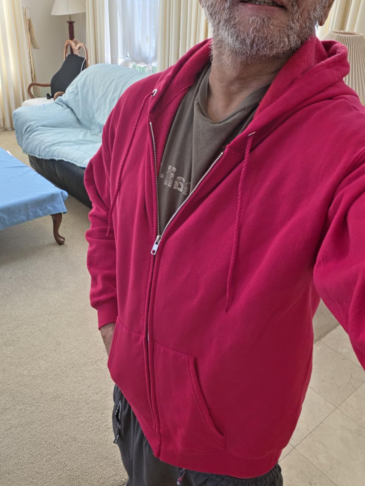 Men's Zip-up Hoodie, Ecosmart Fleece Full-zip Hoodie for Men customer photo 1