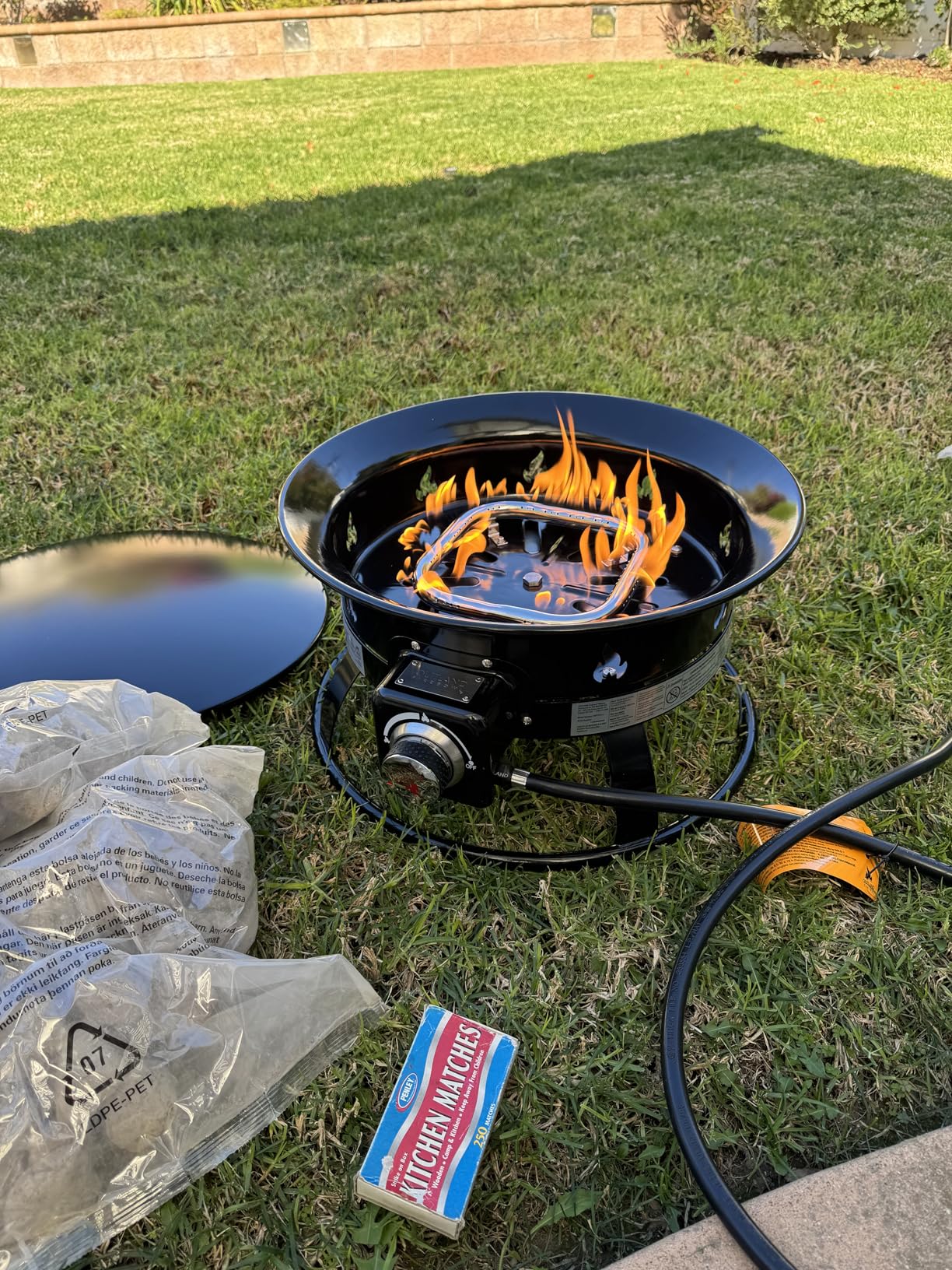 Outland Living Portable Propane Fire Pit, 19-inch, 58,000 BTU with Fire Pit Cover & Carry Kit, Smokeless Gas Firebowl | Perfect for Camping, Patio, Backyard, Tailgating, Deck, RV| Black 893 Deluxe customer photo 2