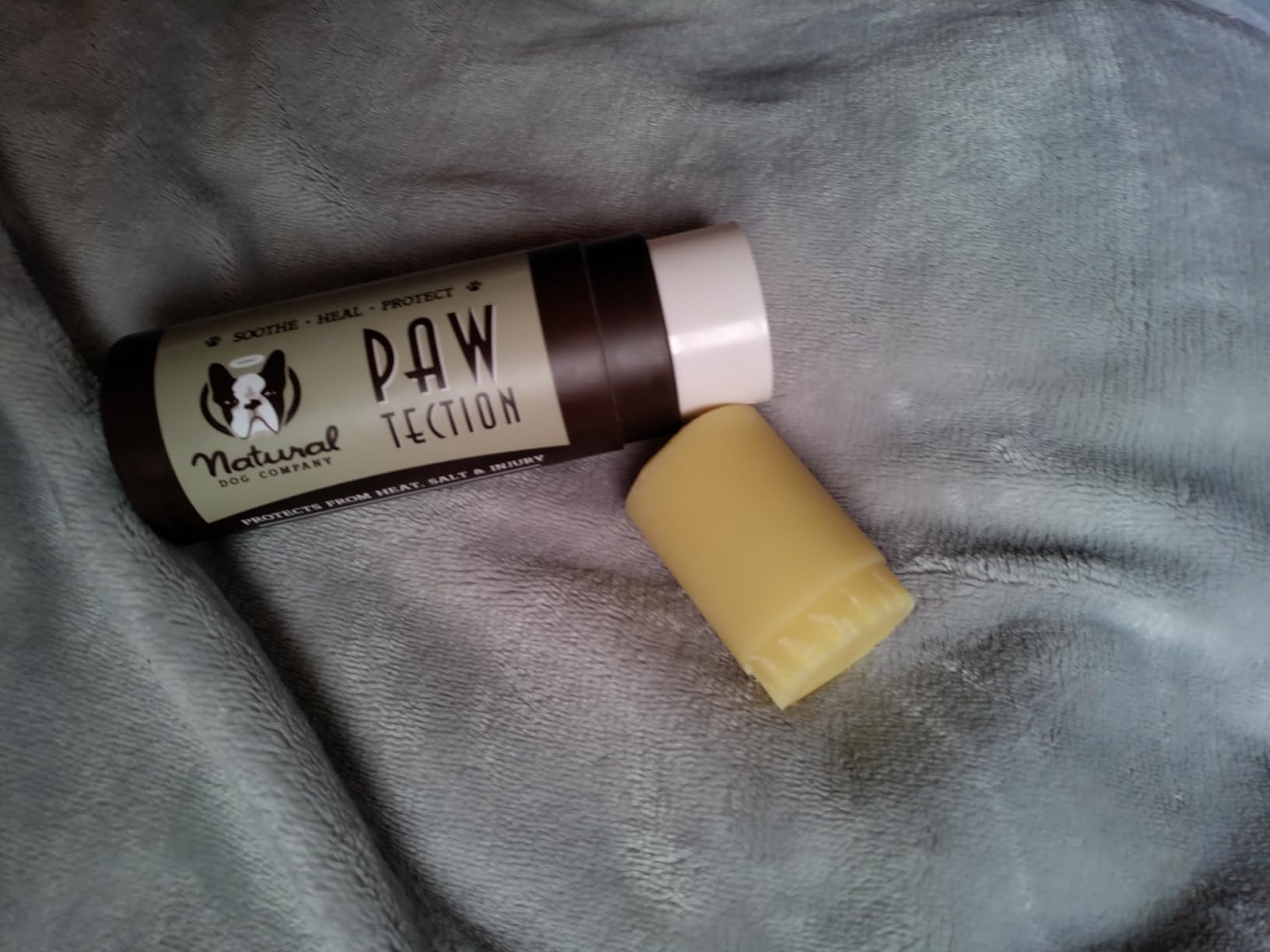 Natural Dog Company PawTection Dog Paw Wax - Dog Paw Protection for Hot Pavement, Sand, Asphalt & Trails, Waxy Barrier Balm for Summer Walks, Hiking & Beach Days, Non-Toxic, and Lick Safe, 2 oz Stick customer photo 2