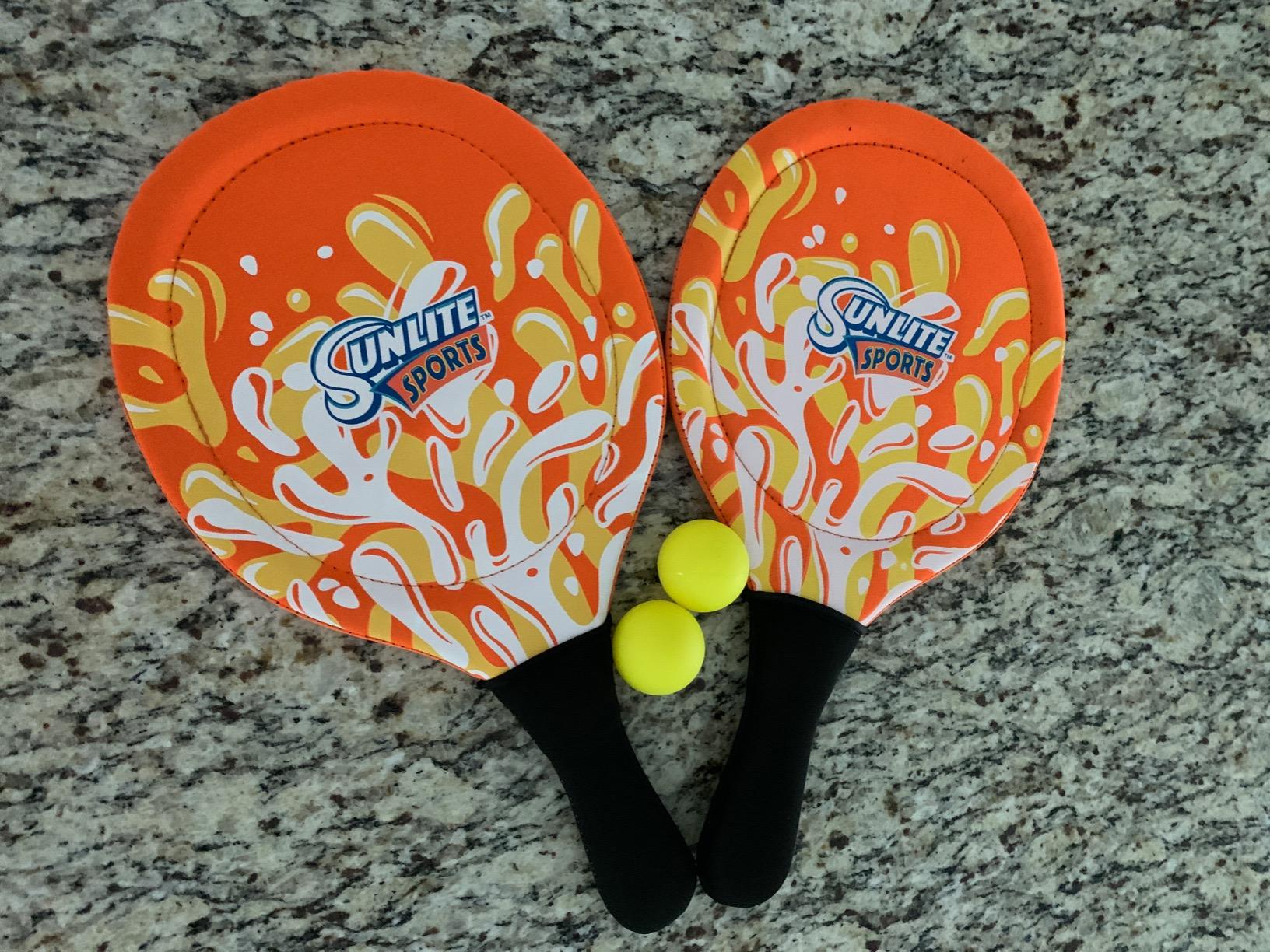 Sunlite Sports Beach Paddle Game Set, 2 Paddles and 2 Balls, Perfect for Backyard Fun or Outdoor or Beach or Lawn, Blue customer photo 1