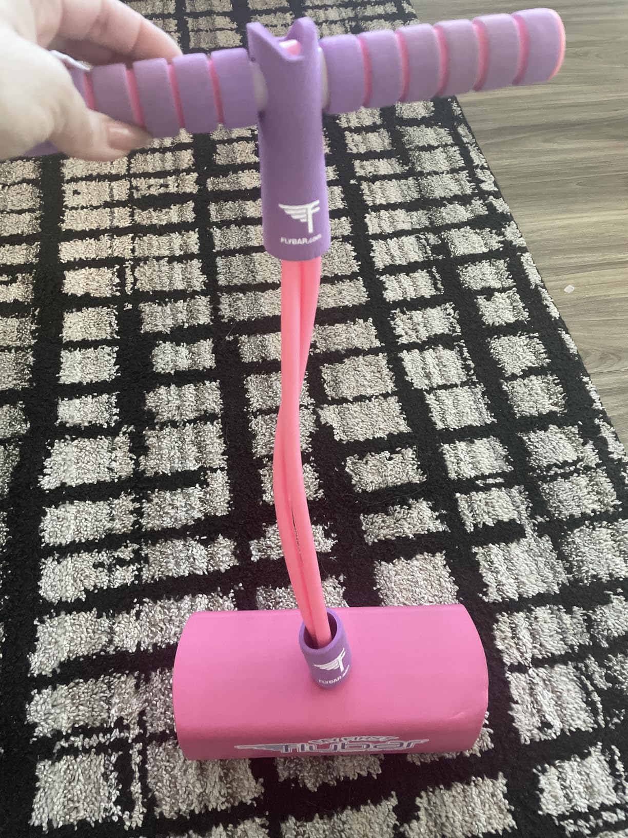 Flybar My First Foam Pogo Jumper for Kids Fun and Safe Pogo Stick, Durable Foam and Bungee Jumper for Ages 3 and up Toddler Toys, Supports up to 250lbs (Blue) customer photo 2
