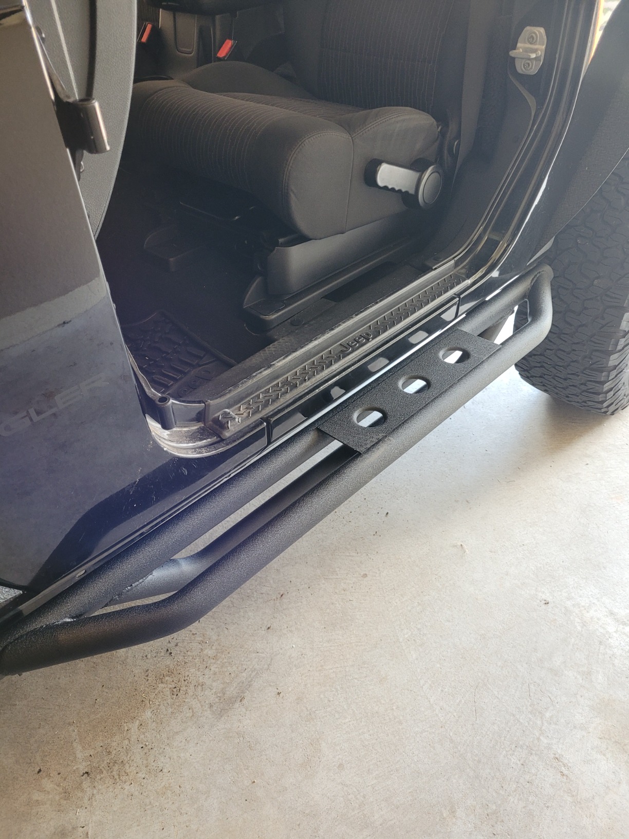 EAG Side Steps Armor Fit for 07-18 Wrangler JK 2 Door Rock Sliders Nerf Bars Running Board Rail Step customer photo 1