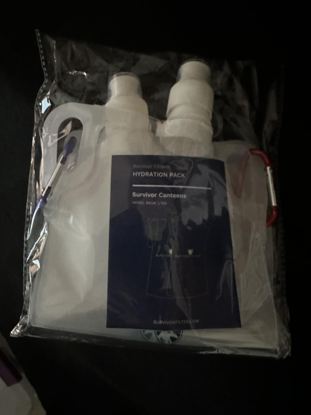 Survivor Filter Clear Collapsible Water Bottles - Travel, Hiking, Foldable, BPA-Free - 2 Pack customer photo 1
