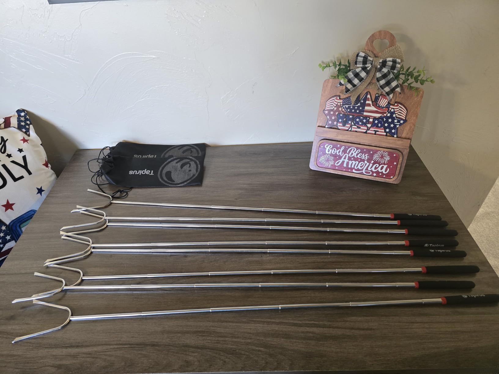 Marshmallow Roasting Sticks | Set of 4 Extra Long Retractable Campfire Sticks | Protect Kids with Insulated Handles | Extendable Smore & Hot Dog Skewers | Heavy Duty Metal Camping Accessory customer photo 1