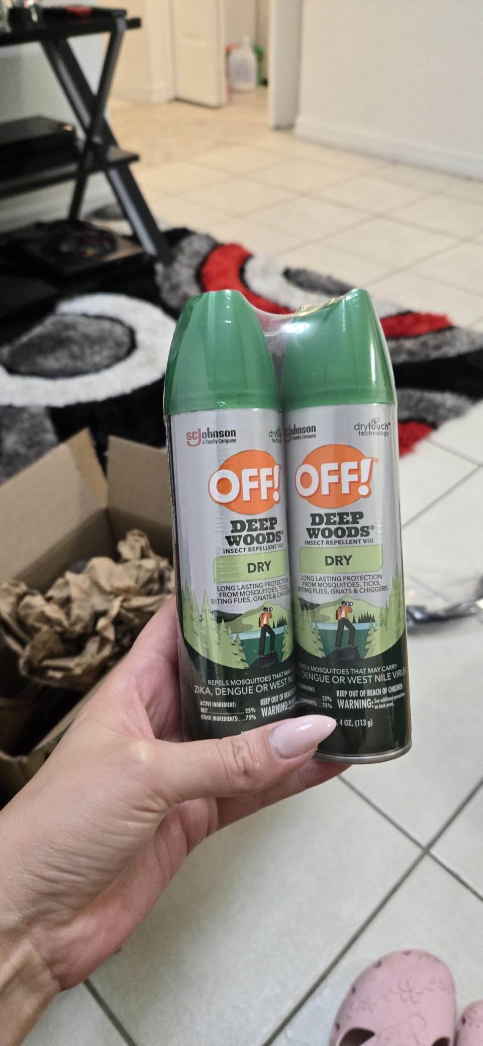 OFF! Deep Woods Insect Repellent Aerosol, Dry, Non-Greasy Formula, Bug Spray with Long Lasting Protection from Mosquitoes and Ticks, 4 Oz, (Pack of 2) customer photo 2