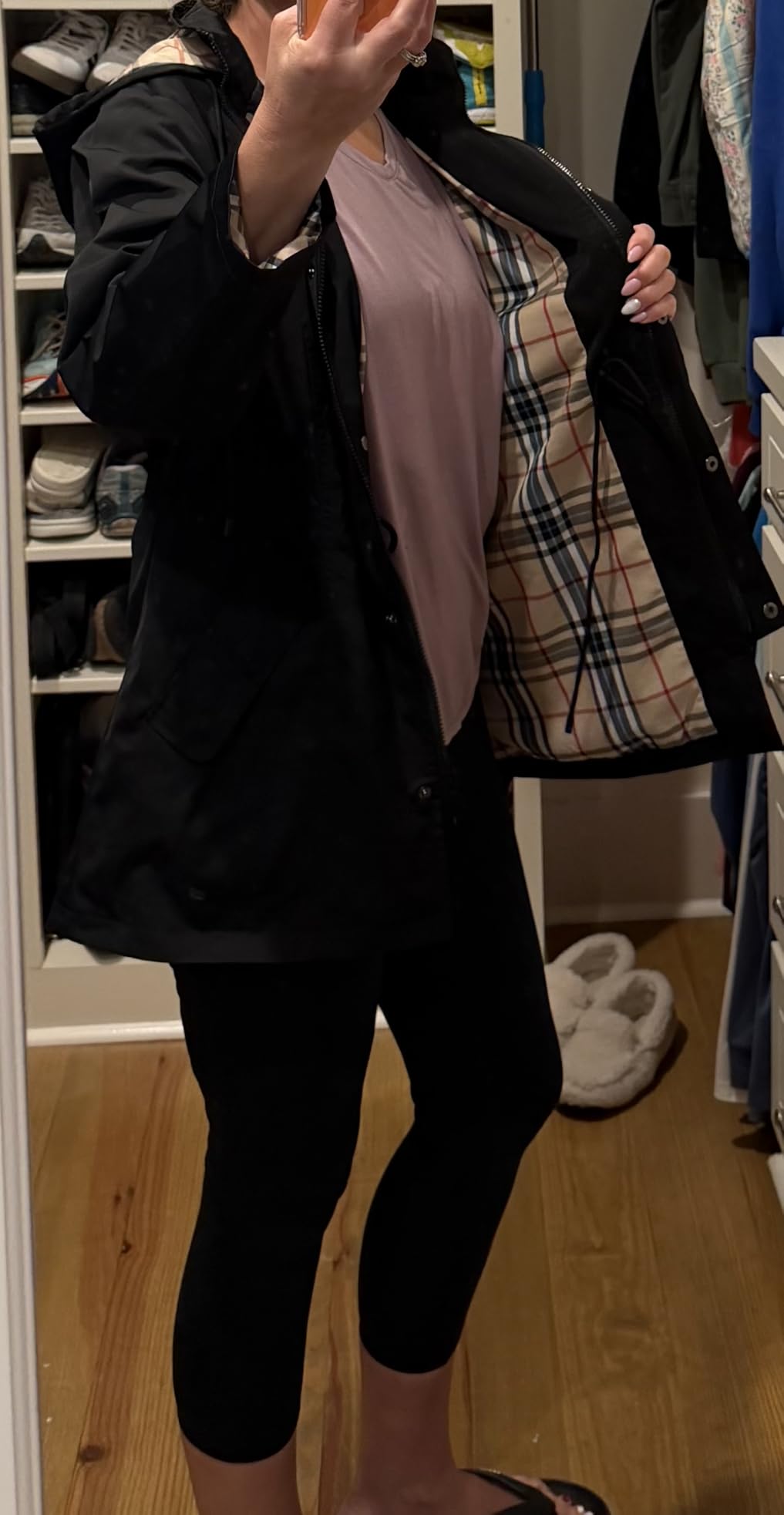 SaphiRose Women's Long Hooded Rain Jacket customer photo 1