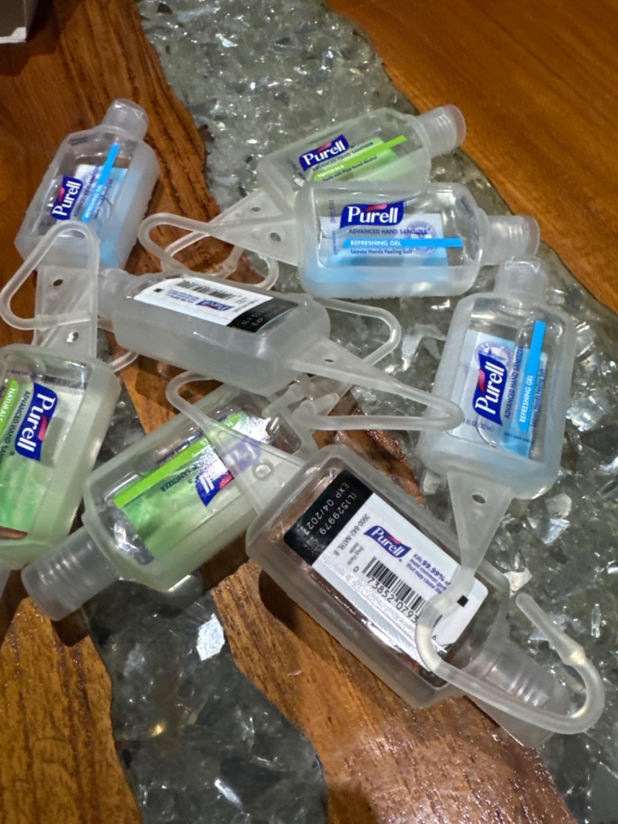 Purell Advanced Hand Sanitizer Variety Pack, Naturals and Refreshing Gel, 1 Fl Oz Travel Size Flip-Cap Bottle with Jelly Wrap Carrier (Pack of 8) customer photo 2