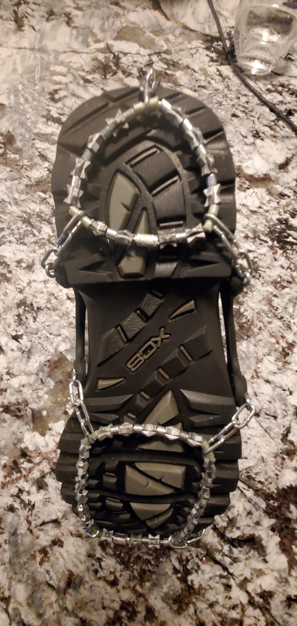 Yaktrax Diamond Grip - Full-Foot Traction on Ice, Snow, & Multi-Terrain Surfaces - Swiveling Diamond Bead Grip Points customer photo 1