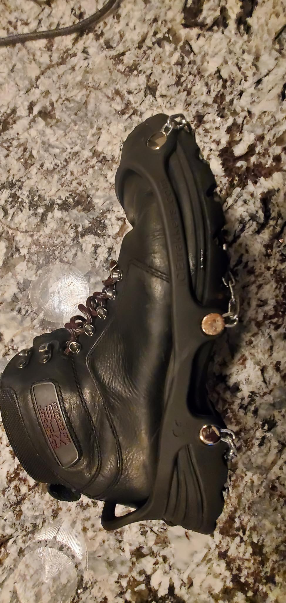 Yaktrax Diamond Grip - Full-Foot Traction on Ice, Snow, & Multi-Terrain Surfaces - Swiveling Diamond Bead Grip Points customer photo 2