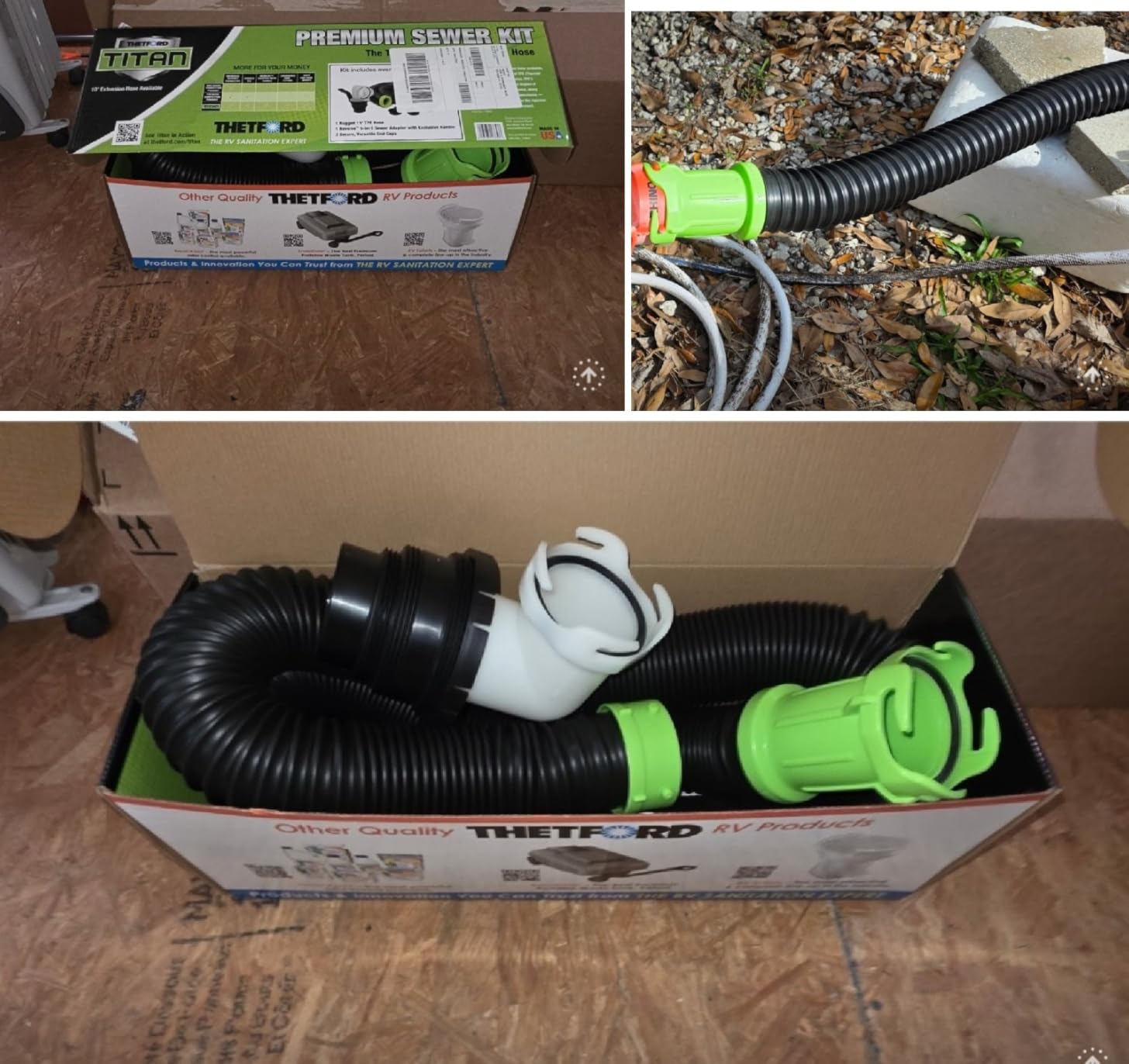 Thetford Titan 17853 15ft 15-Foot Premium RV Sewer Hose Kit, Black/Green customer photo 1