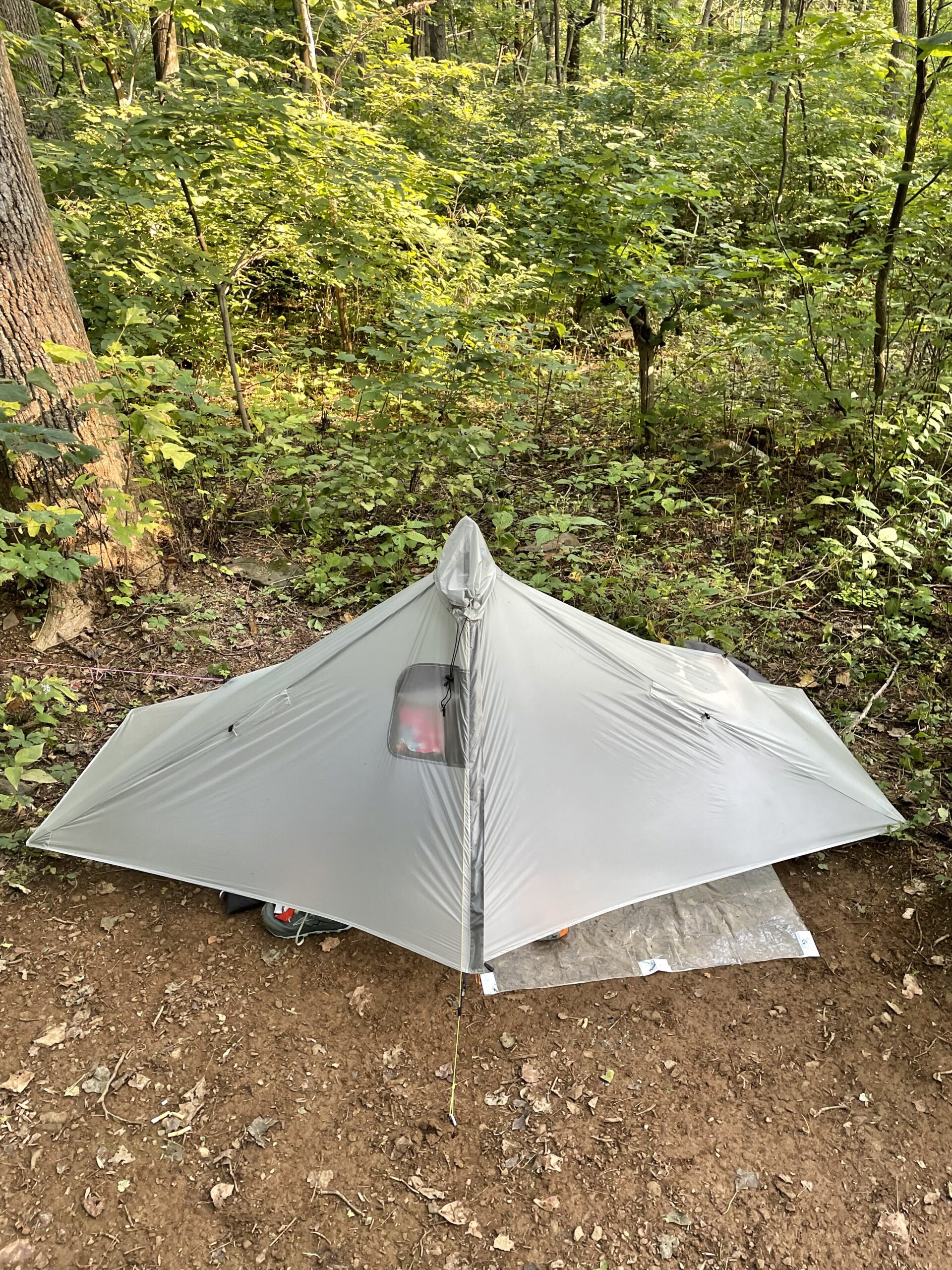 Six Moon Designs Gatewood Cape - Gray-11 oz Ultralight Backpacking Tarp & Rain Gear - 360 Protection Backpacking Shelter - 15D Silicone Coated Polyester - Multi-Use Thru-Hiking Camping Shelter (Gray) customer photo 2