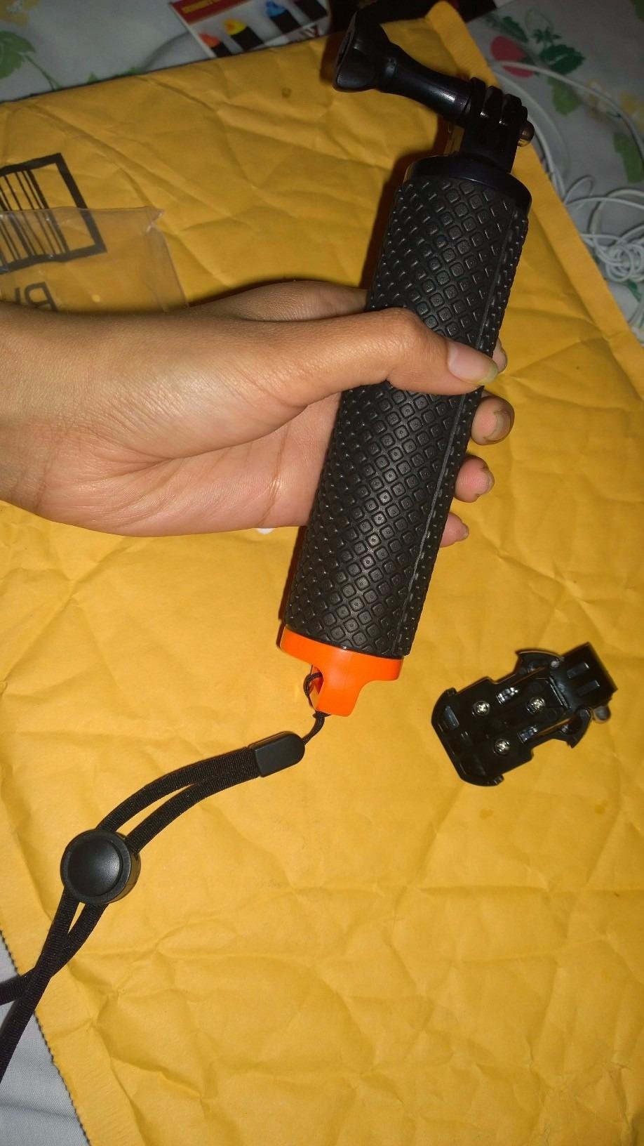 Floating Hand Grip Waterproof Monopod for GoPro Hero 13 12 11 10 9 8 7 6 5 | Compatible with Hero Session Black Silver Handler & Handle Mount Accessories Kit for Water Sport & Action Cameras (Orange) customer photo 1