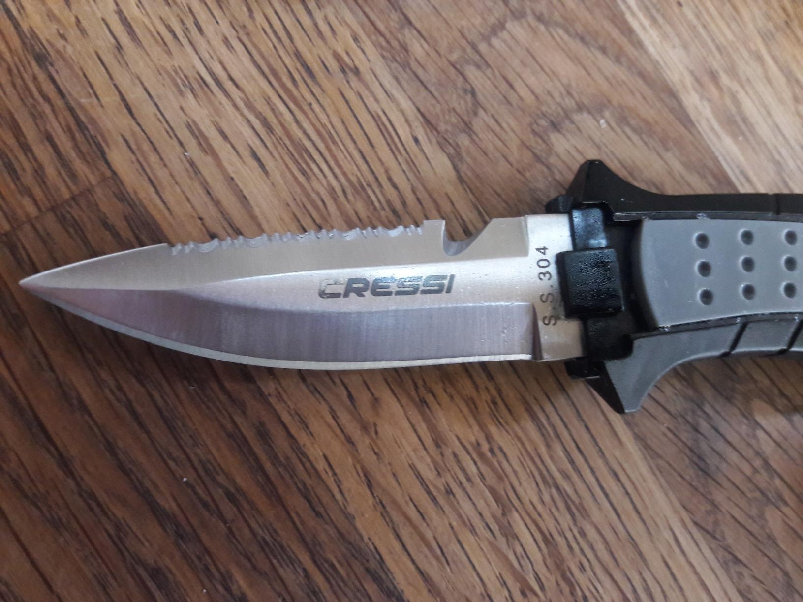Cressi Short Blade Knife for Scuba Diving and Spearfishing with Quick-Release Sheath & Hose Holder - Lima: designed in Italy customer photo 2