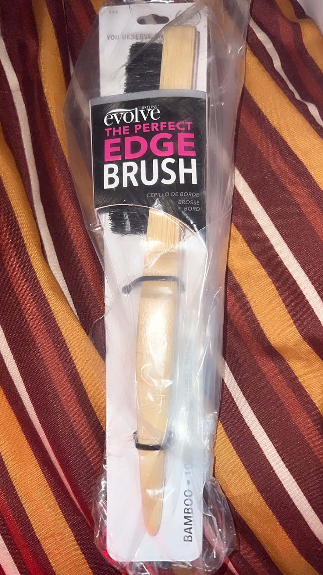 Evolve Perfect Edge Brush, BLACK,BROWN, 1 Count (Pack of 1) | 100% Pure Boar Bristles customer photo 1