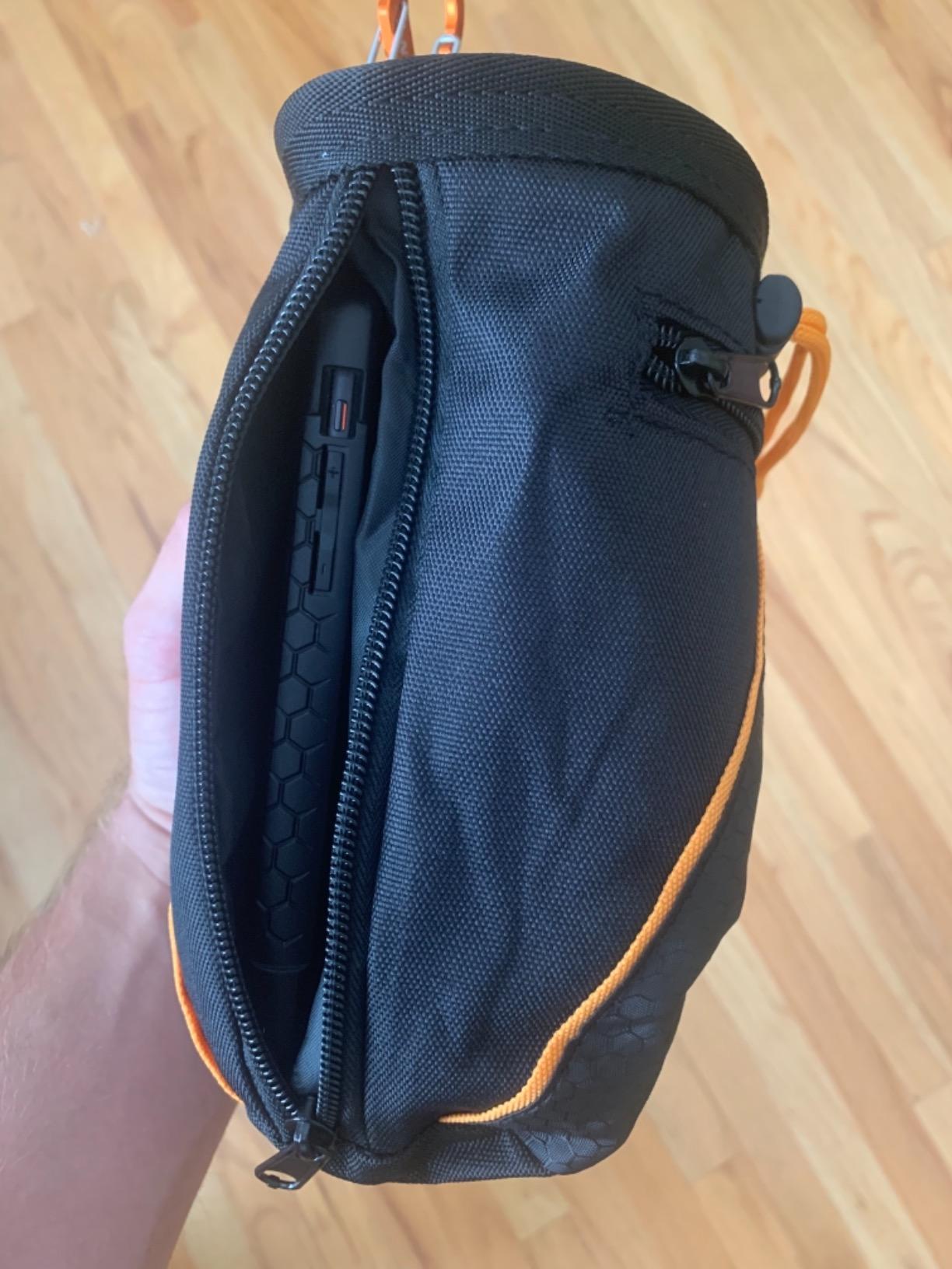 Chalk Bag for Rock Climbing - Quick-Clip Belt, Large Zippered Pockets & Brush Holder - Weight Lifting, Gym, Bouldering, Disc Golf, Wall customer photo 2