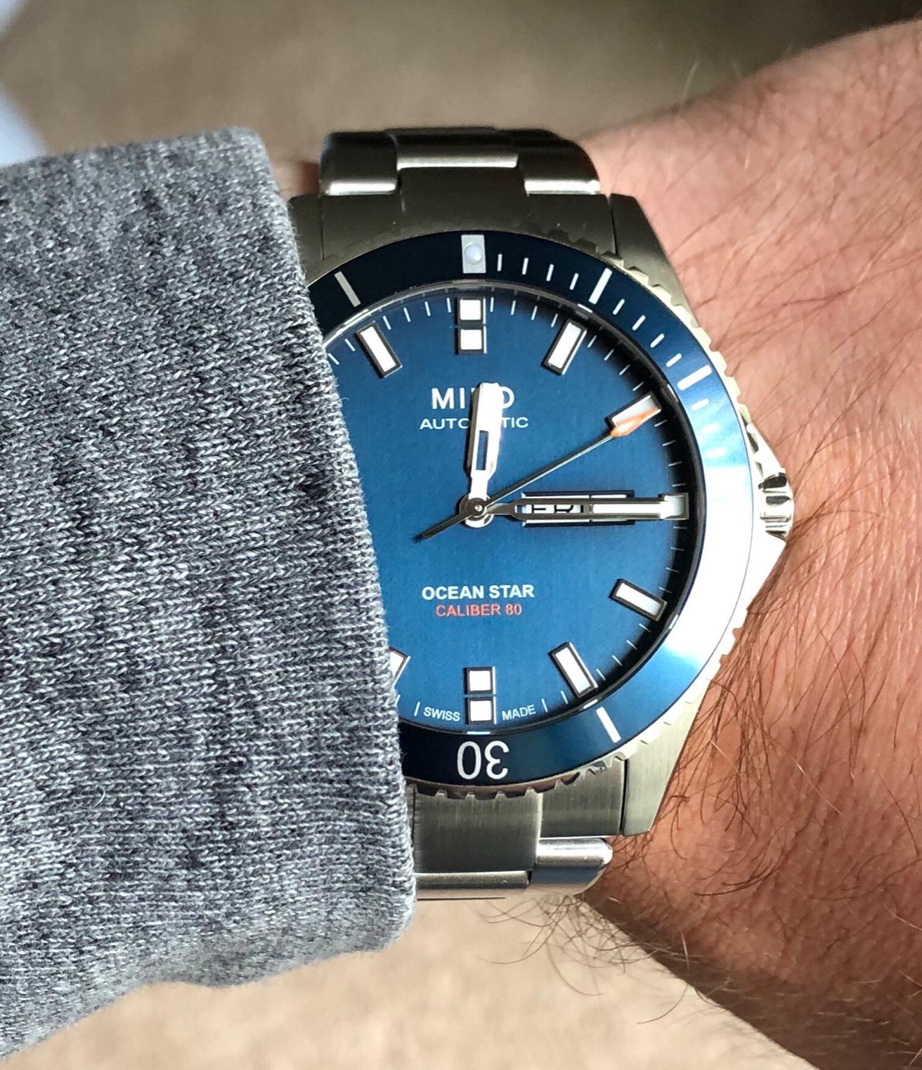 Mido Ocean Star 200 - Swiss Automatic Watch for Men - Stainless Steel Case - Day/Date Calendar - Rotating Bezel - 200m Water Resistance customer photo 2