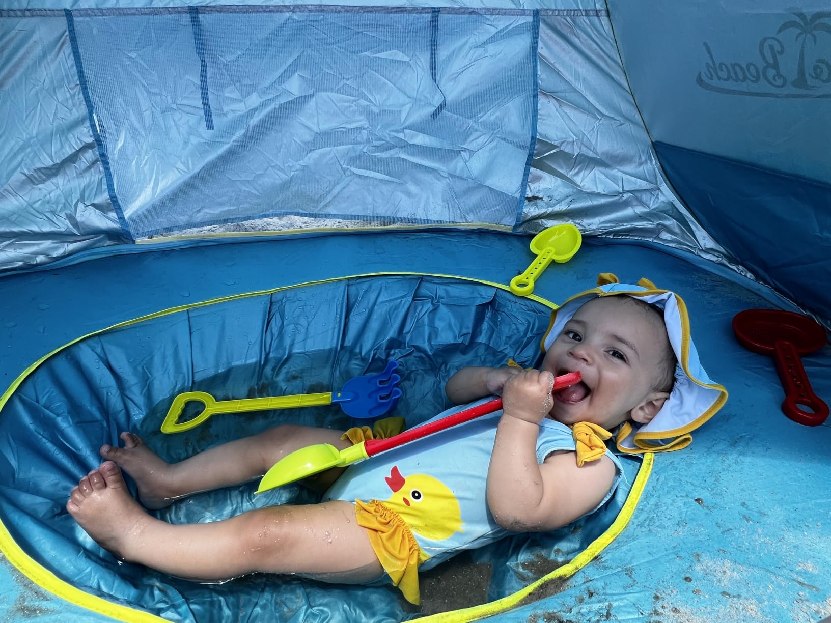 Baby Beach Tent Pop Up Portable Shade Pool UV Protection Sun Shelter for Infant customer photo 2
