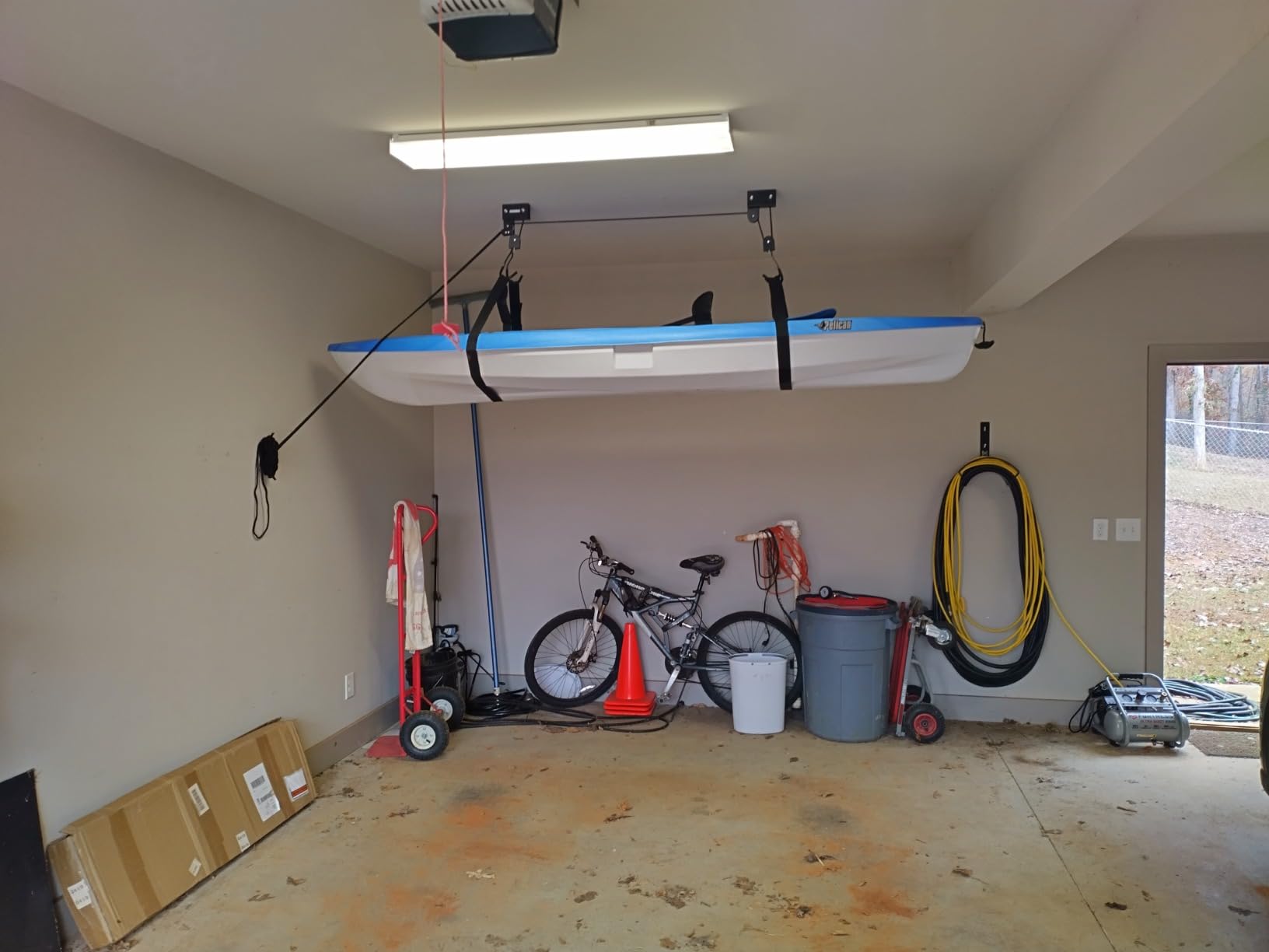 Kayak Hoist - Overhead Garage Storage - Pulley System with 125lb Capacity for Kayak, Canoe, or Bicycle by Bike Lane customer photo 2
