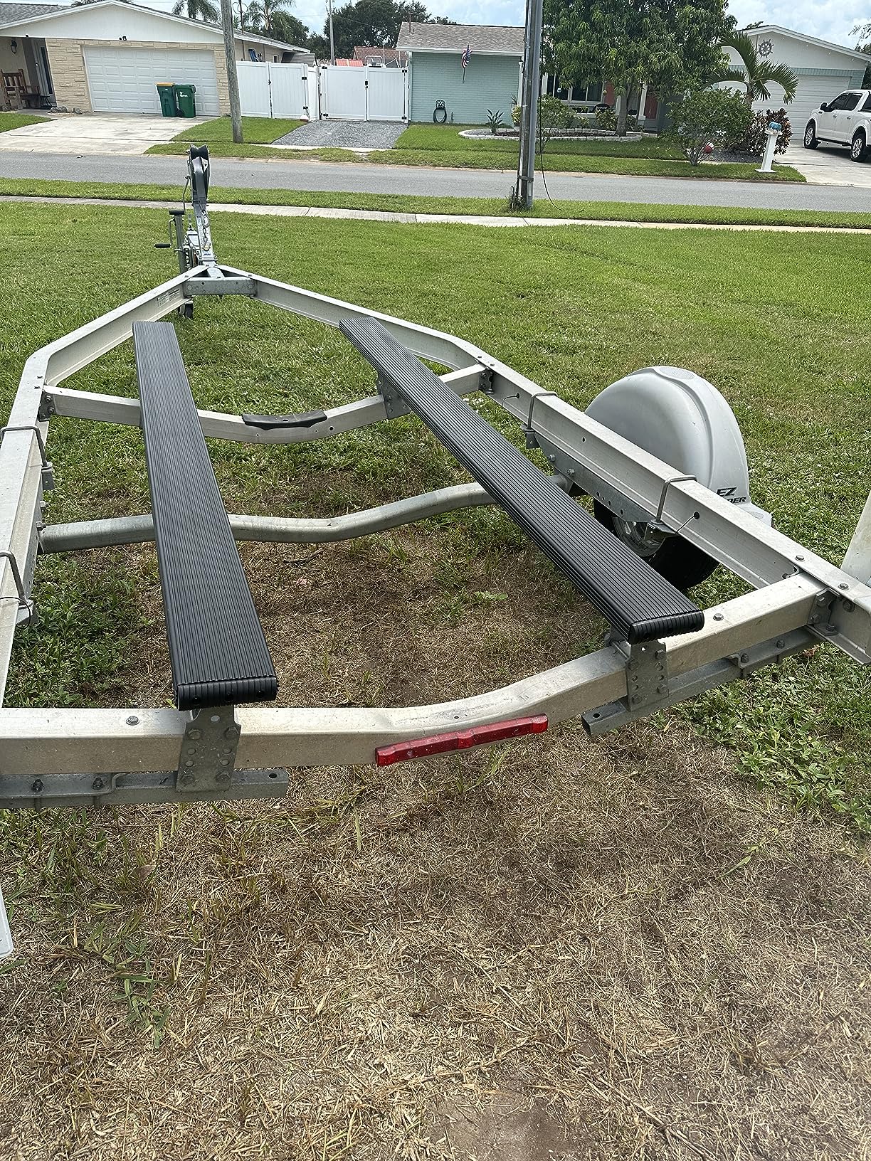 Caliber Bunk Wrap Kit 23056-BK, 24-ft Roll of 2x6-in Bunk Wrap with Endcaps, Black | Replaces carpet on boat, pontoon and PWC trailer bunks customer photo 1