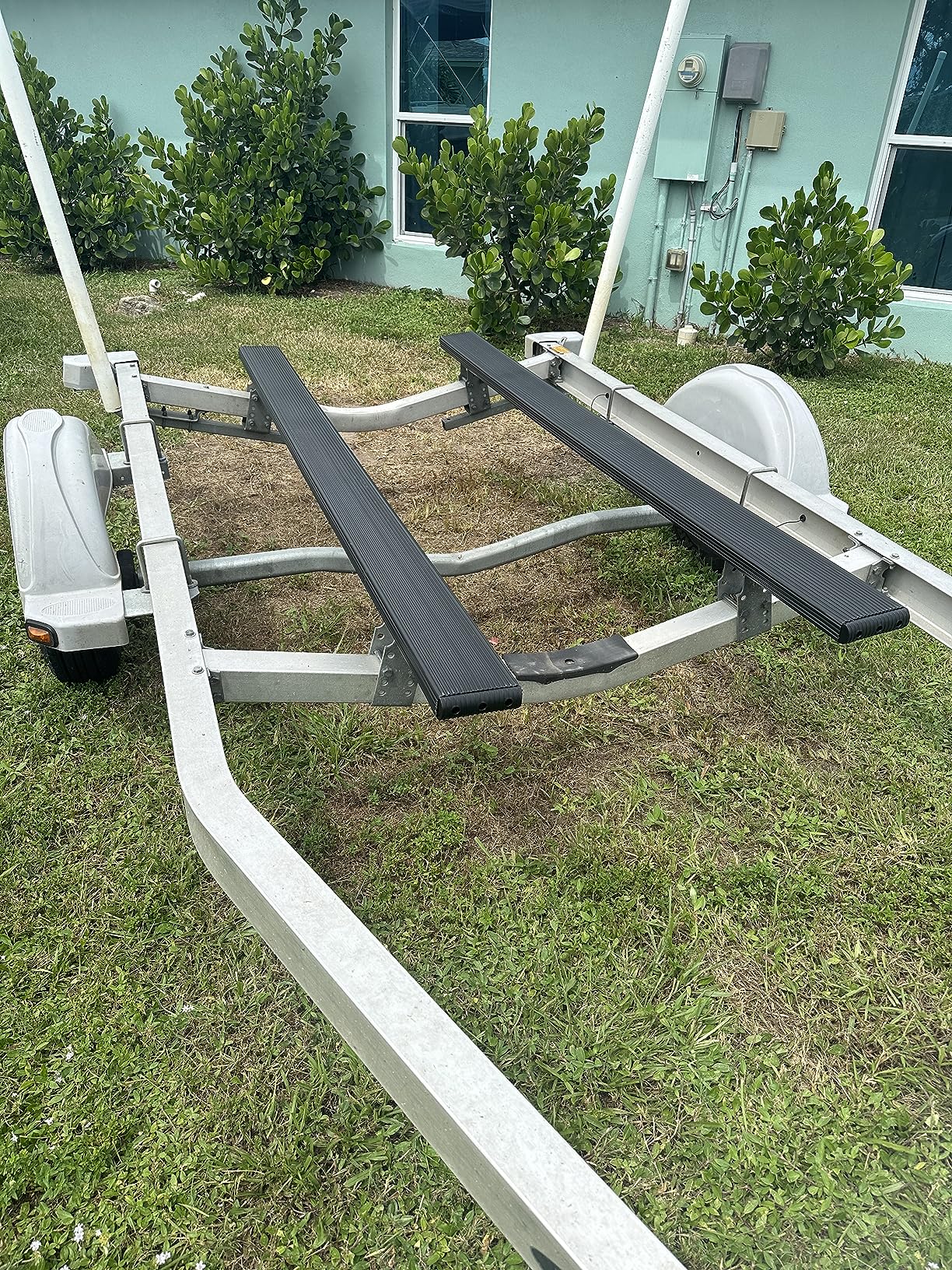 Caliber Bunk Wrap Kit 23056-BK, 24-ft Roll of 2x6-in Bunk Wrap with Endcaps, Black | Replaces carpet on boat, pontoon and PWC trailer bunks customer photo 2