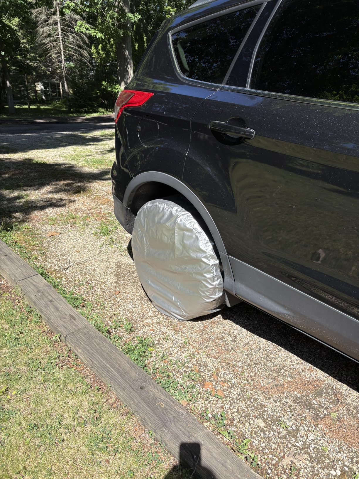 Explore Land Tire Covers 4 Pack - Tough Wheel Protector for Truck, SUV, Trailer, Camper, RV Universal Fits Tire Diameters 26-28.75 inches, Charcoal customer photo 2