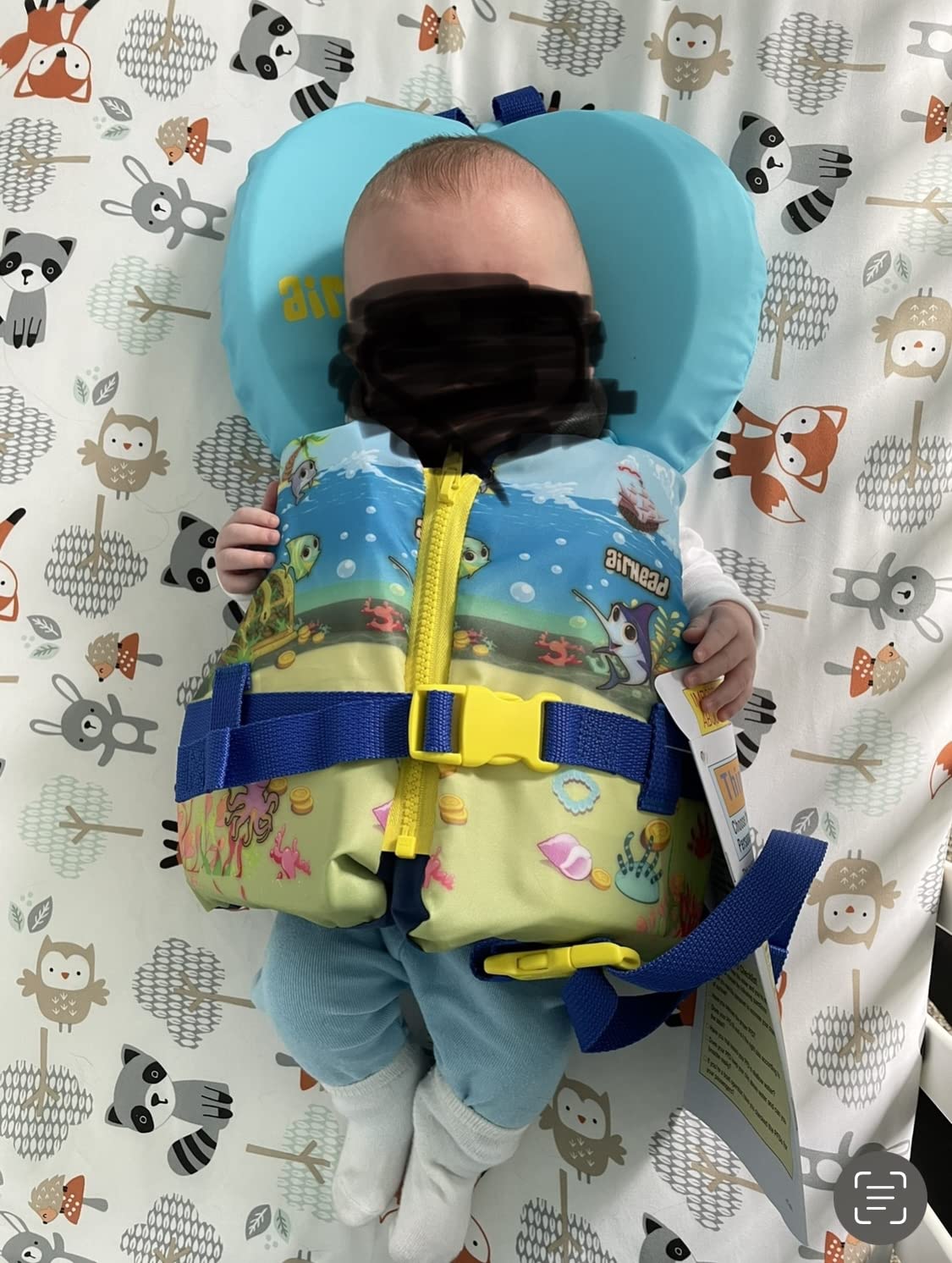 Airhead Treasure Life Jacket for Kids - USCG Approved Infant & Child Boating Safety PFD for Swimming, Water Play & Family Recreation, Closed-Side Flotation Device customer photo 2