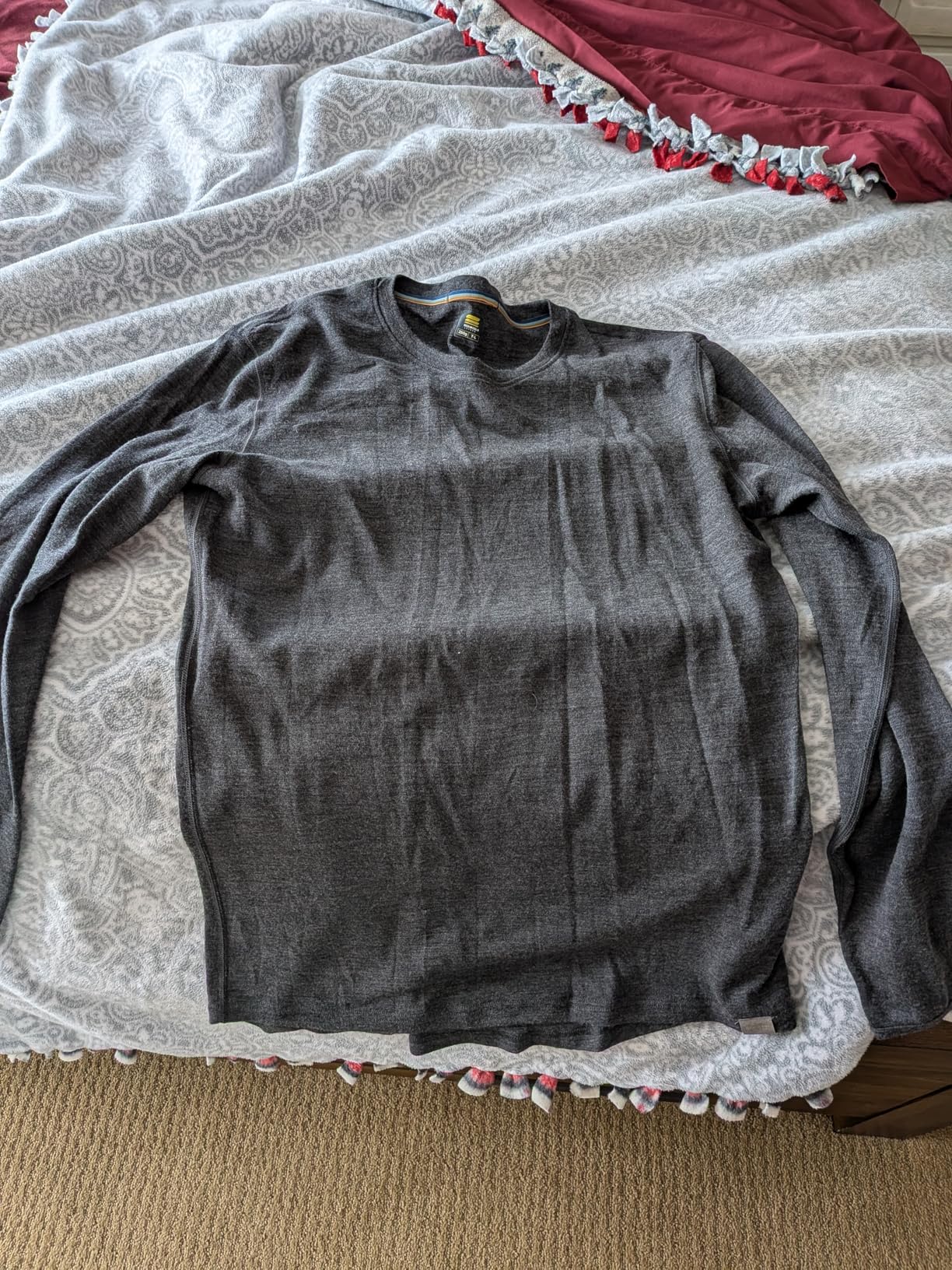 Mens Base Layer - 100% Merino Wool Midweight Long Sleeve Thermal Shirt customer photo 1