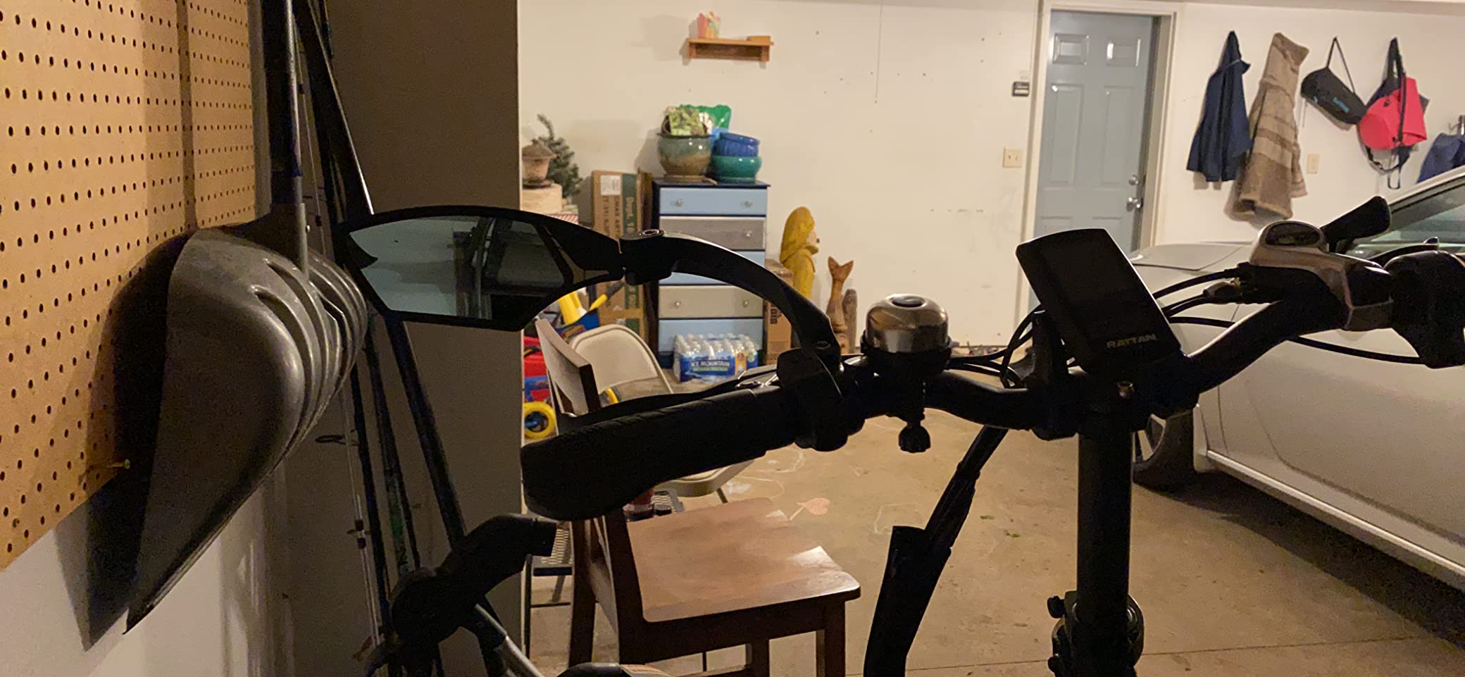 Hafny Handlebar Bike Mirror - HD Glass, Wide Angle, Adjustable 360 Degree Rear View - Shatterproof, Anti-Glare, Premium, MTB, E-Bike, and Commuter Cycling Safety, HF-MR095 (Silver Left) customer photo 2