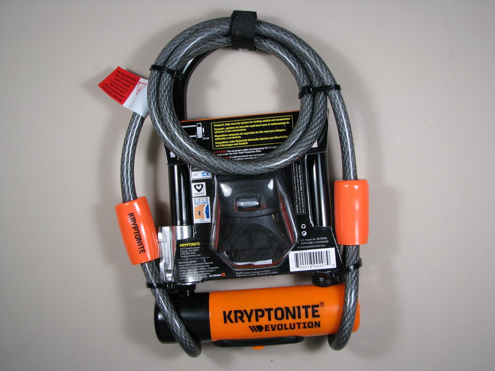 Kryptonite Evolution Mini-7 Bike U-Lock, 13mm Steel Shackle, 4 ft Cable | bike-locks customer photo 1