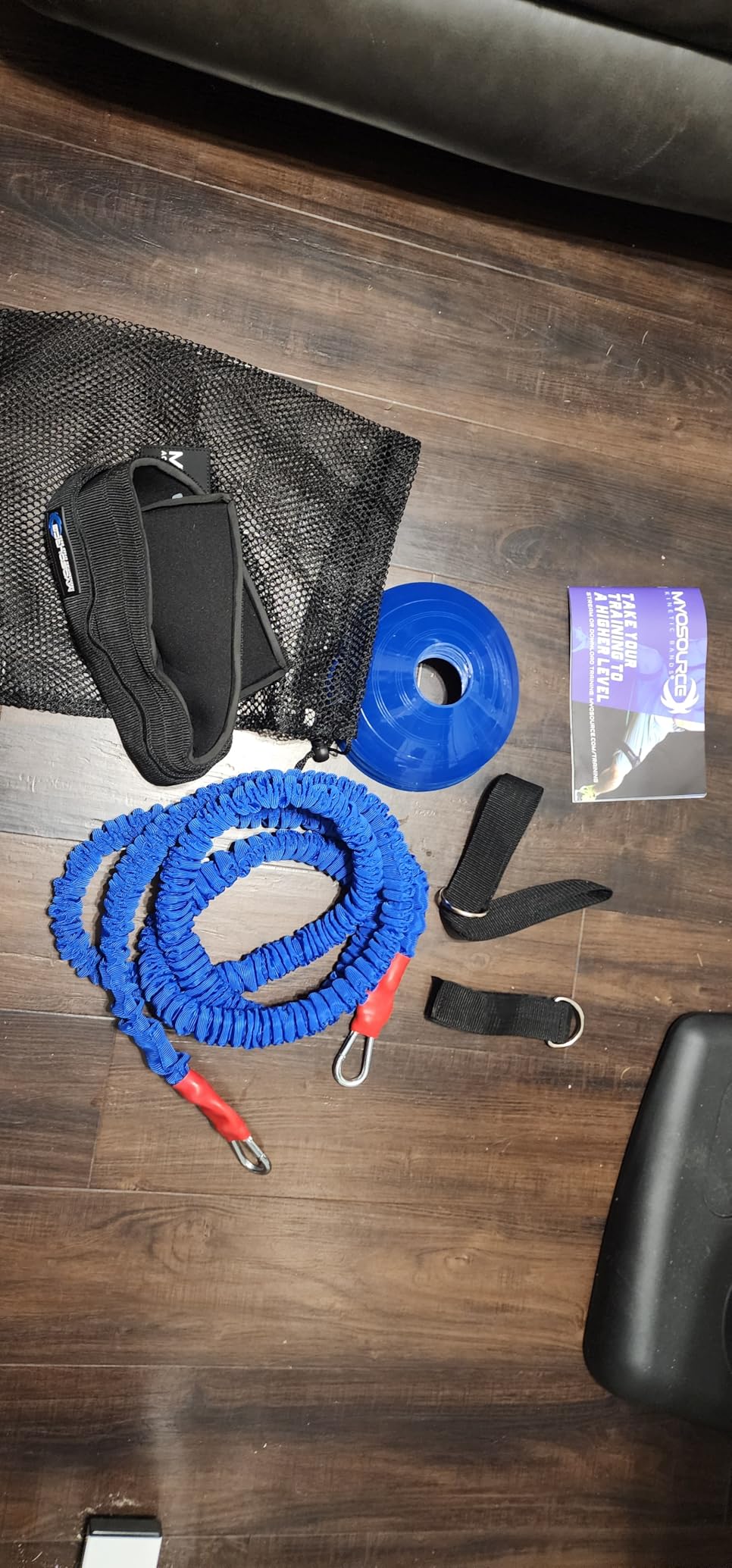 Acceleration Speed Cord Bungee Multi-Sport Resistance Training Kit - Improve Strength, Power, Agility, Vertical Jumping, Sprint Speed - 3 Waist Belt Sizes (S, M, L) Available - Kinetic Bands customer photo 2