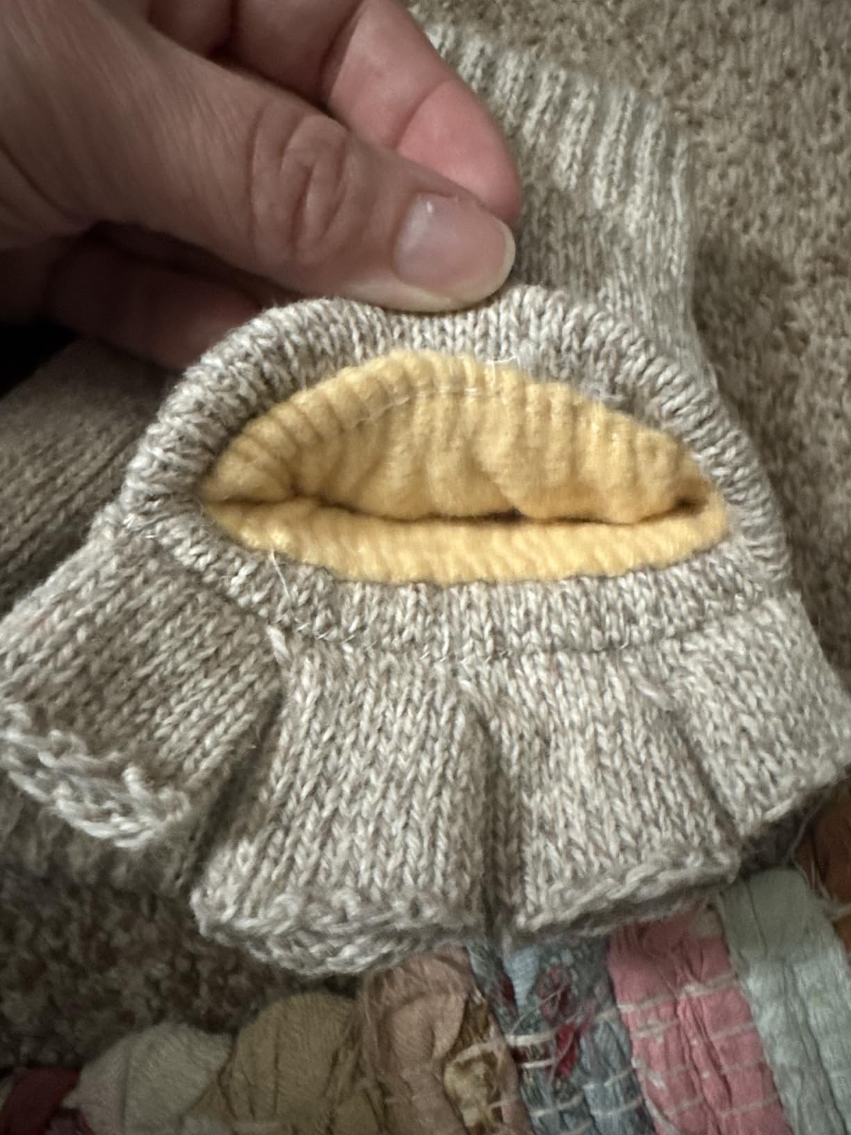 360 Rag Wool Glomitt Flip Mitten 3M Thinsulate Lined Tan customer photo 1