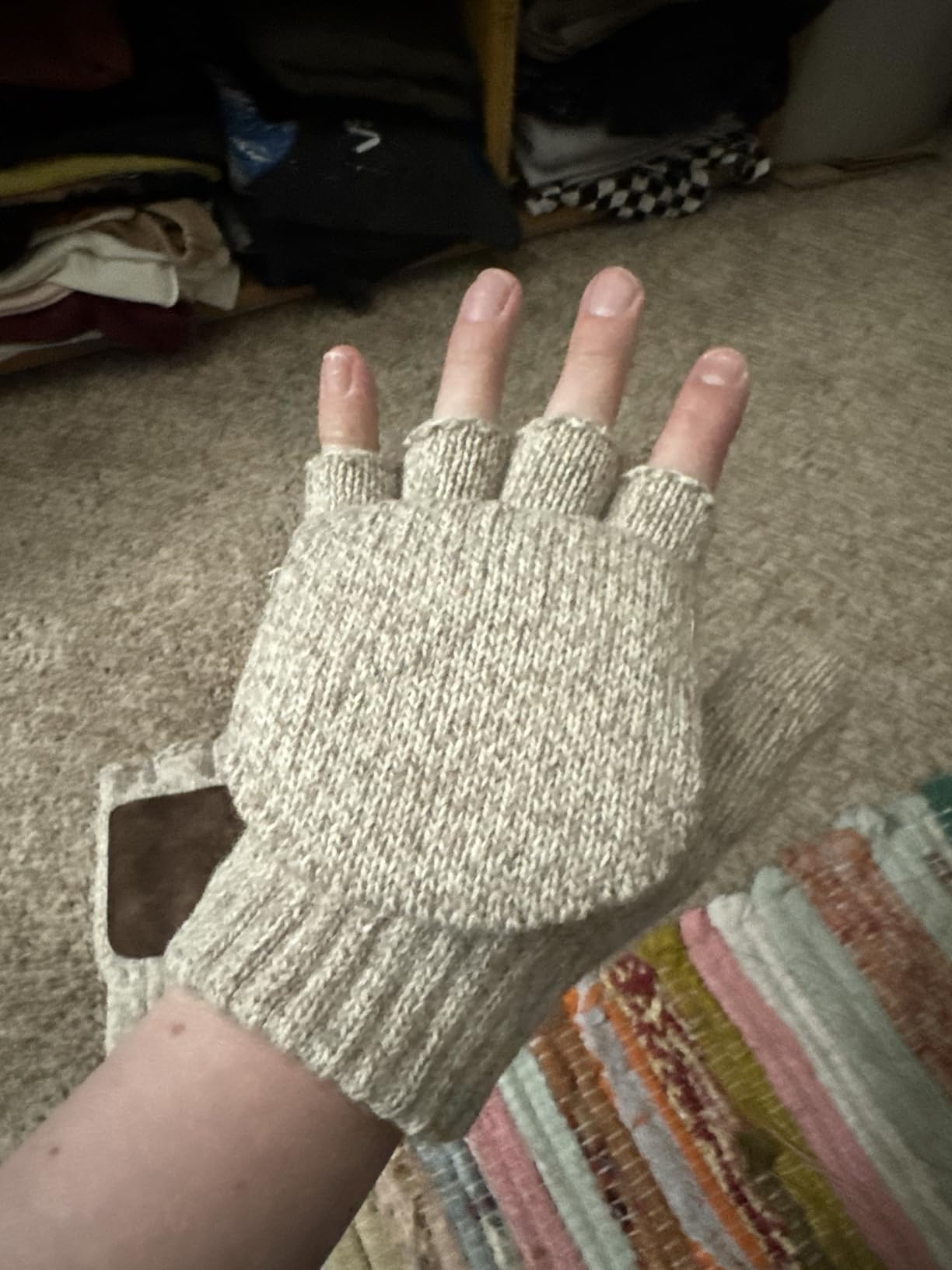 360 Rag Wool Glomitt Flip Mitten 3M Thinsulate Lined Tan customer photo 2