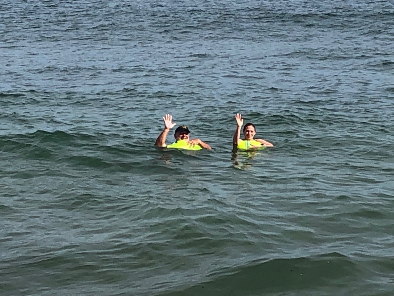 New Wave Swim Bubble for Open Water Swimmers and Triathletes - Be Bright, Be Seen & Be Safer with New Wave While Swimming Outdoors with This Safety Swim Buoy Tow Float customer photo 1