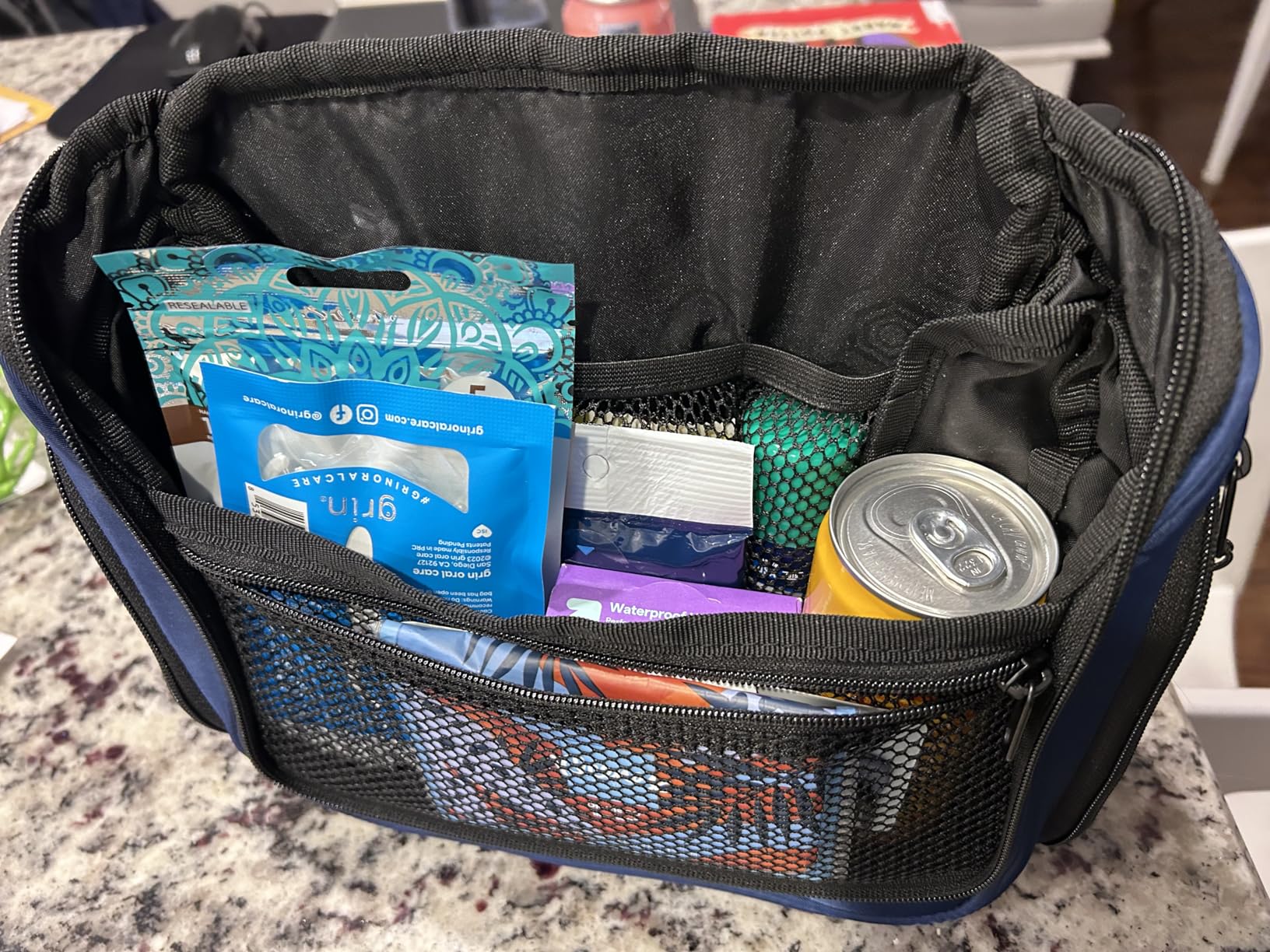 VENTURE 4TH Hanging Travel Toiletry Bag, 18 Compartments - Forest Green | Hangs on rails, hooks or doors; stands upright. Removable TSA pouch. Water-resistant Nylon 290D Twill, reinforced stitching. customer photo 2