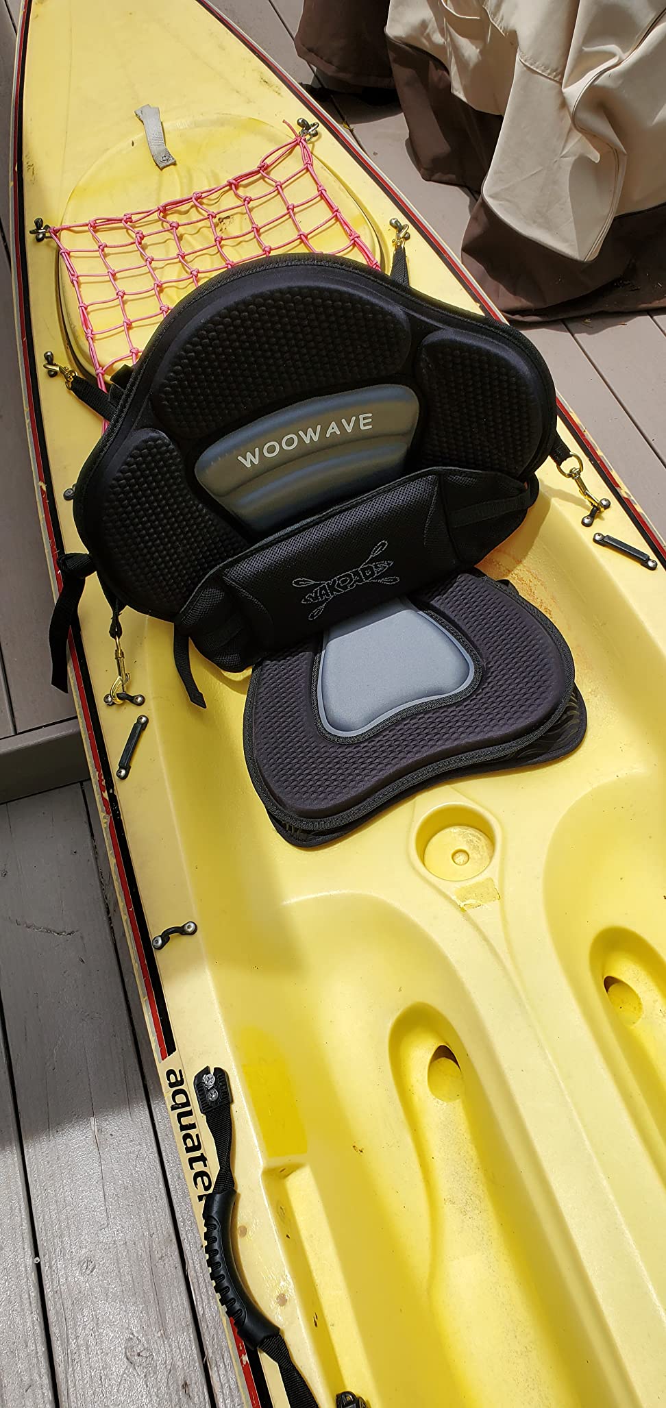 Low Back Cushioned Seat Pad, Gel Seat Pad for Kayaks, Portable Seat Cushion for Outdoor Watersports and Recreation - Cascade Creek (Low Back) customer photo 2