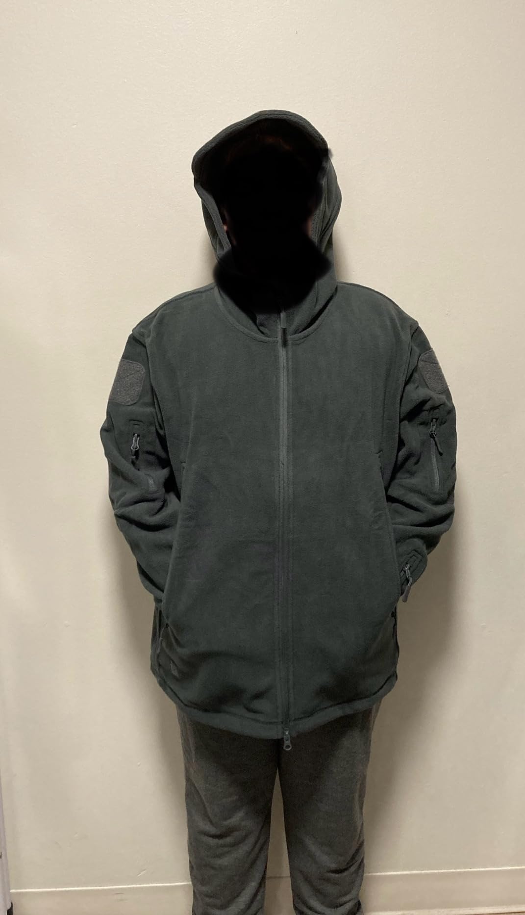 CRYSULLY Men's Military Tactical Sport Fleece Hooded Jacket customer photo 2