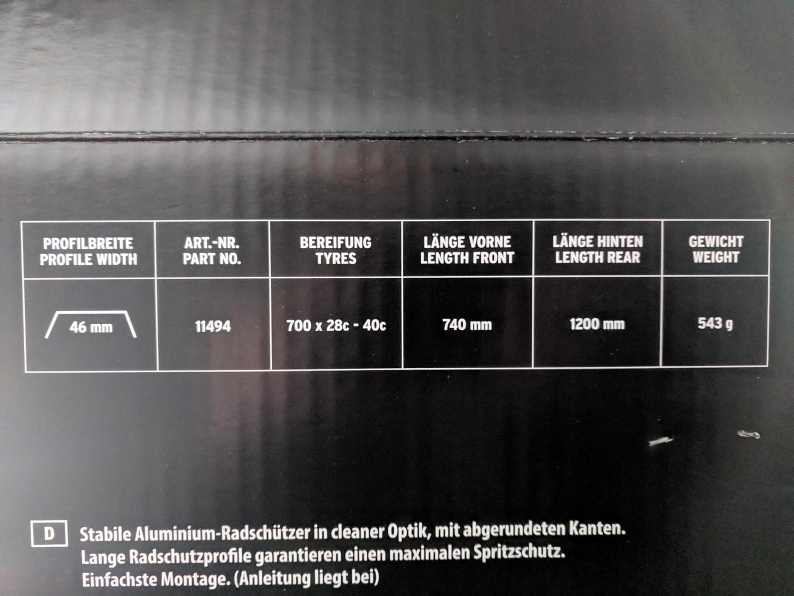 SKS GERMANY Edge AL46 Aluminum Bicycle Fender Set customer photo 1