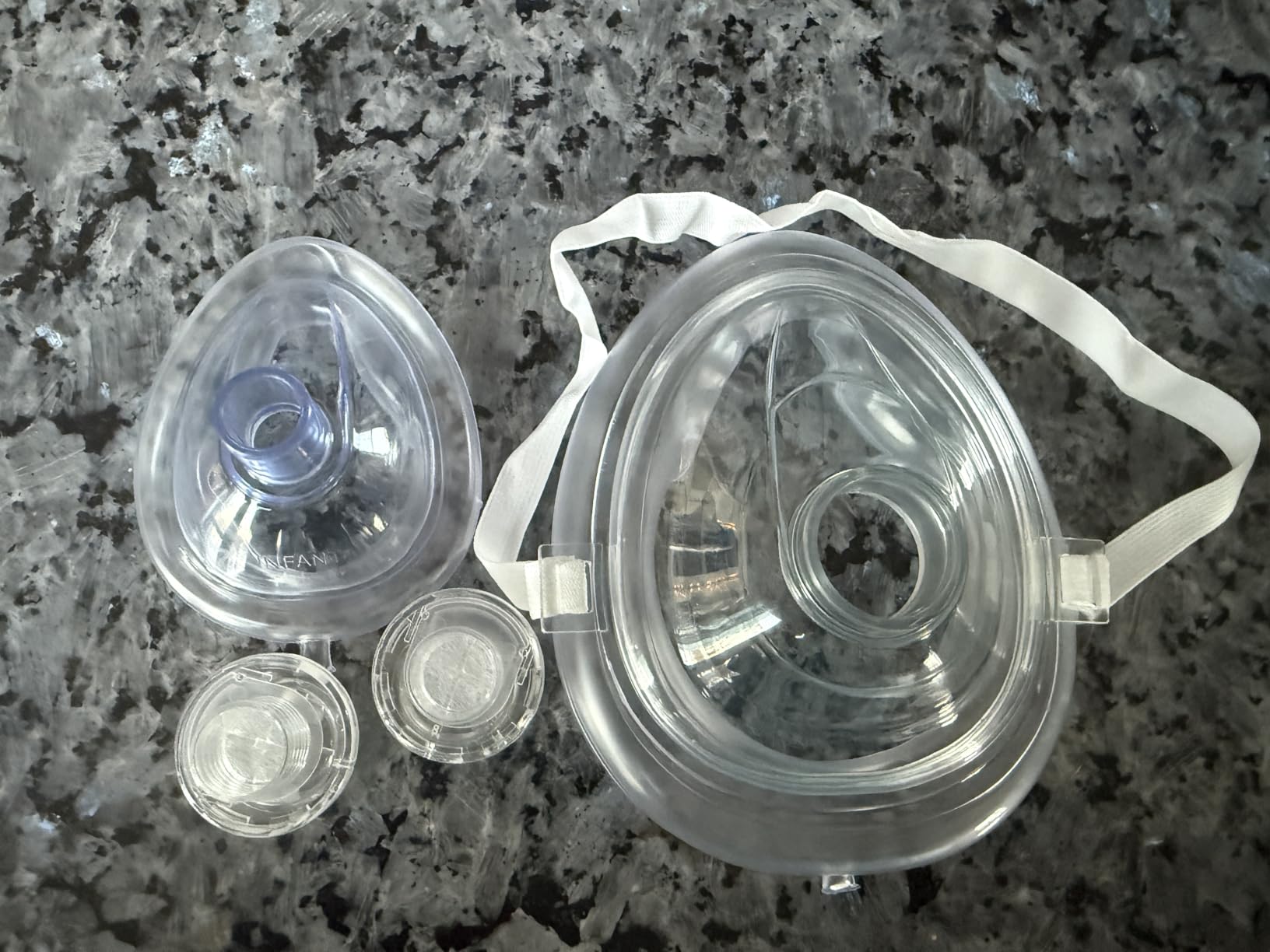 Adult and Infant CPR Mask Combo Kit - Includes 2 CPR Masks with One-Way Valves, Pair of Vinyl Gloves, 2 Alcohol Prep Pads - Portable Emergency CPR Kit - Red customer photo 1