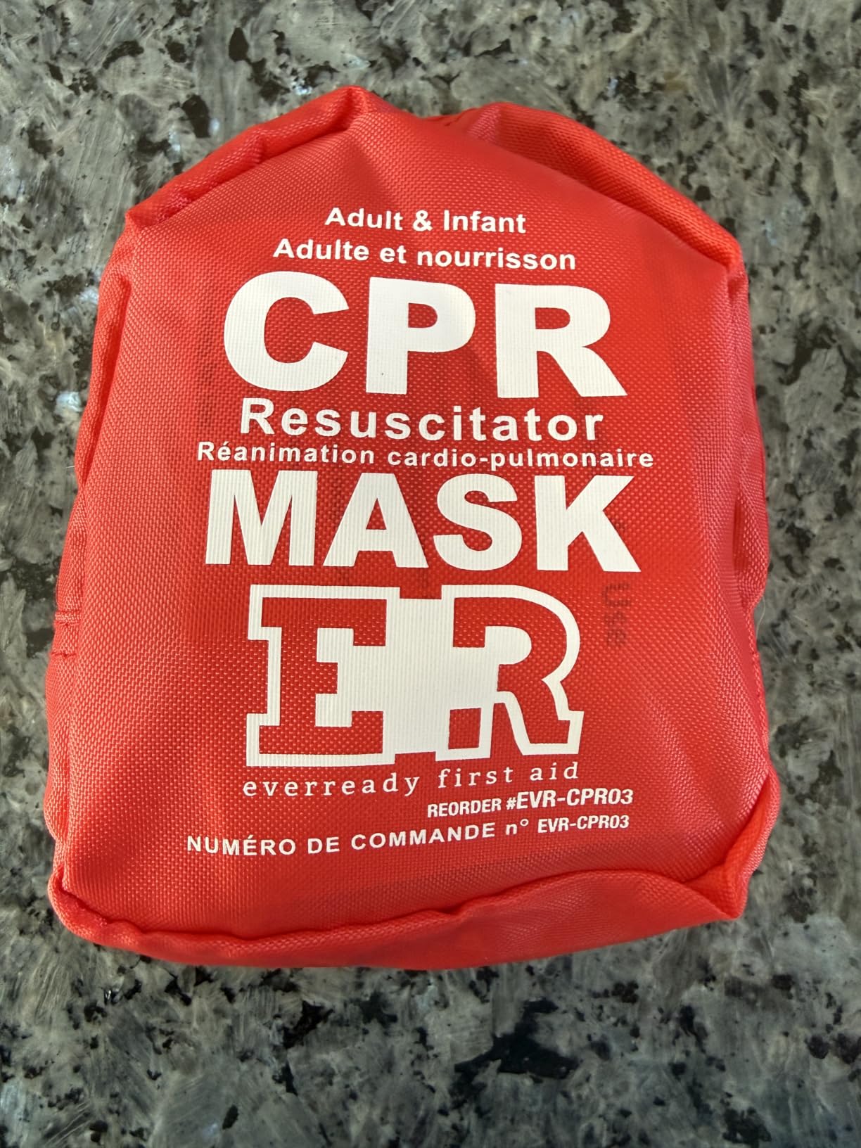 Adult and Infant CPR Mask Combo Kit - Includes 2 CPR Masks with One-Way Valves, Pair of Vinyl Gloves, 2 Alcohol Prep Pads - Portable Emergency CPR Kit - Red customer photo 2
