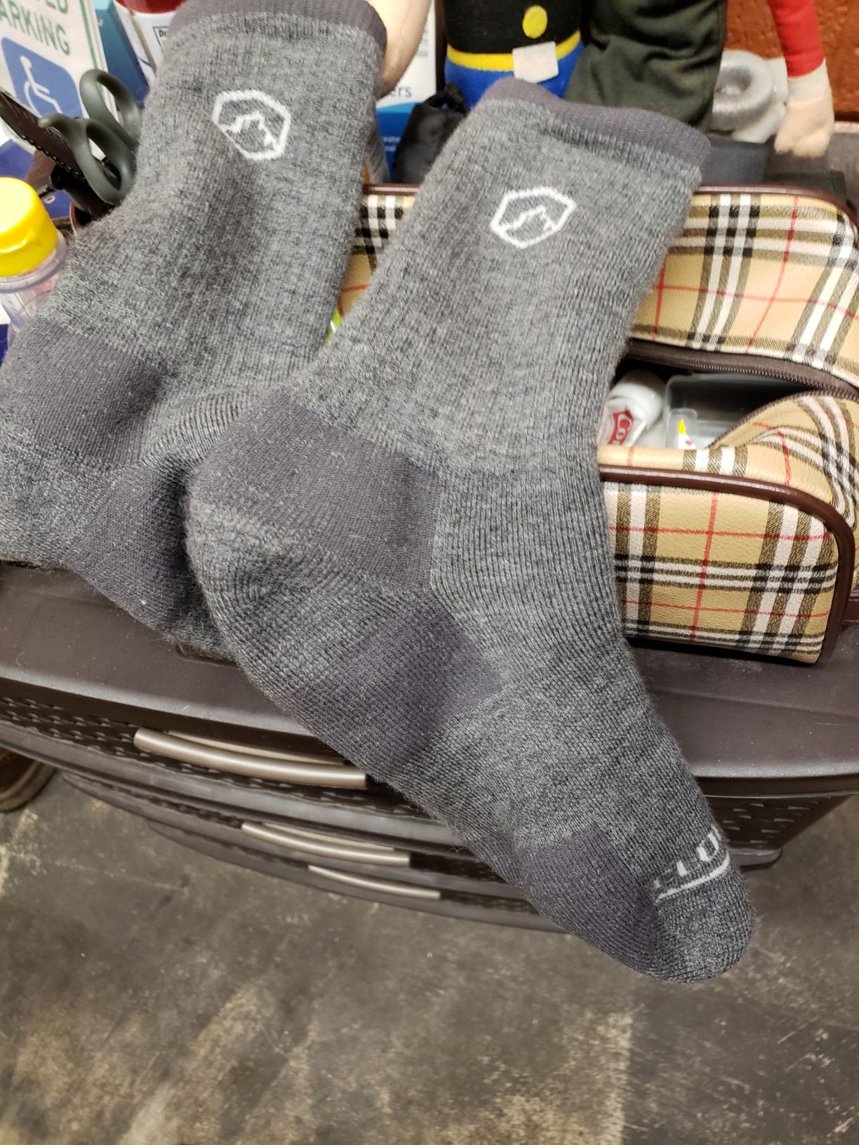 CloudLine Men's and Women's Merino Wool Hiking Socks - Cushioned, Warm, Anti-Blister, Moisture Wicking, Made in USA - 3 Pairs customer photo 1