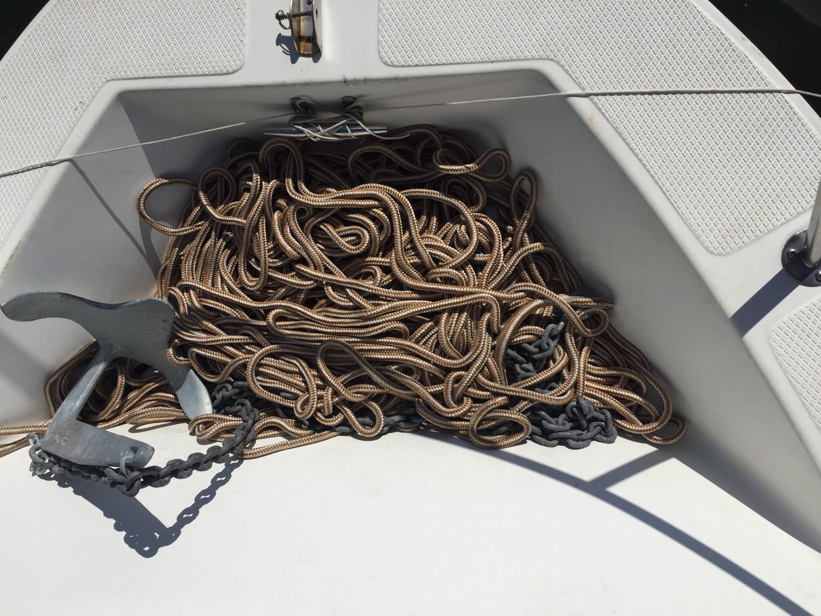Extreme Max 3006.2514 BoatTector Double Braid Nylon Anchor Line with Thimble - 1/2
