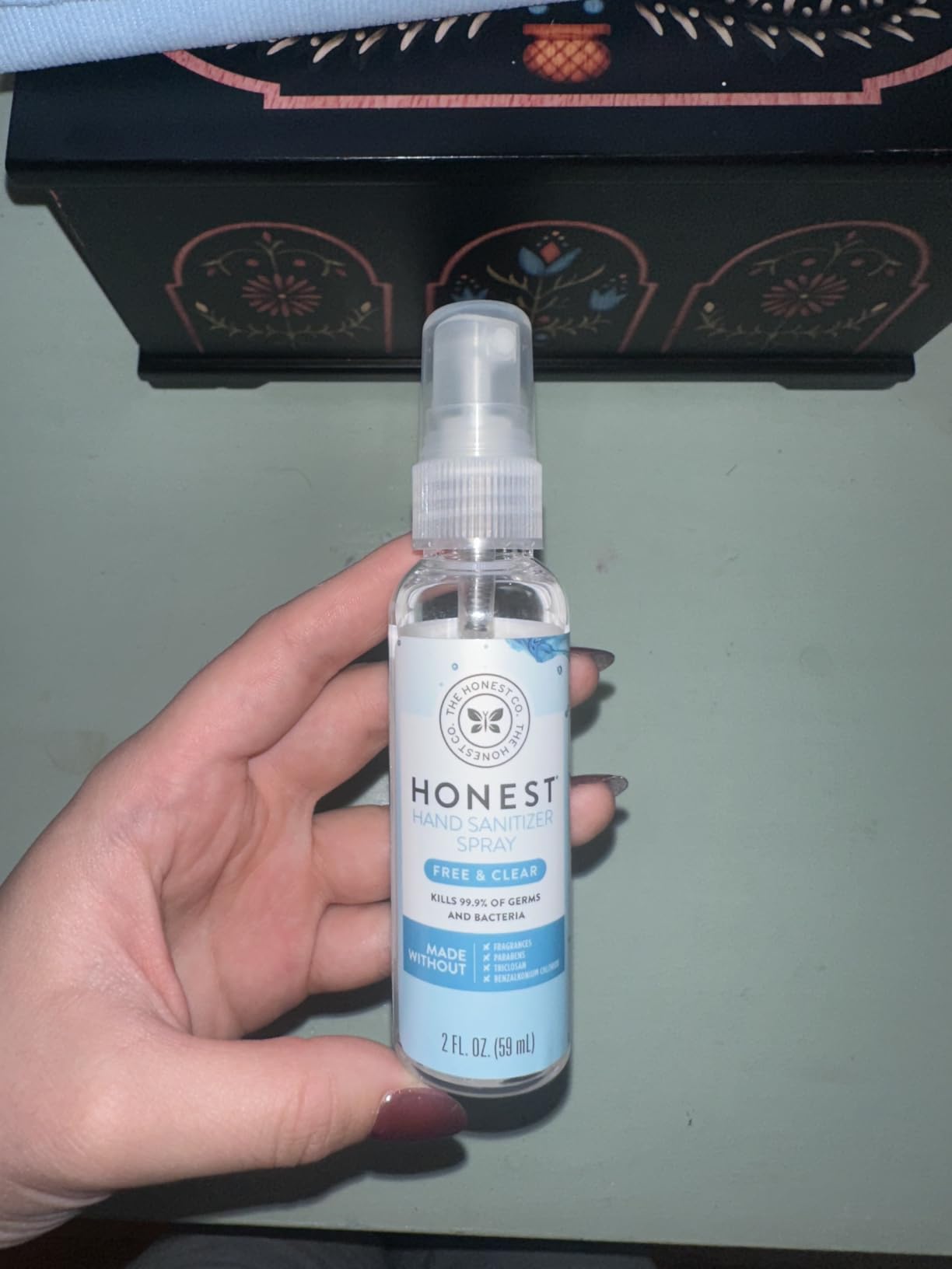The Honest Company Hand Sanitizer Spray, Plant-Based, Coastal Surf, 2 fl oz customer photo 2