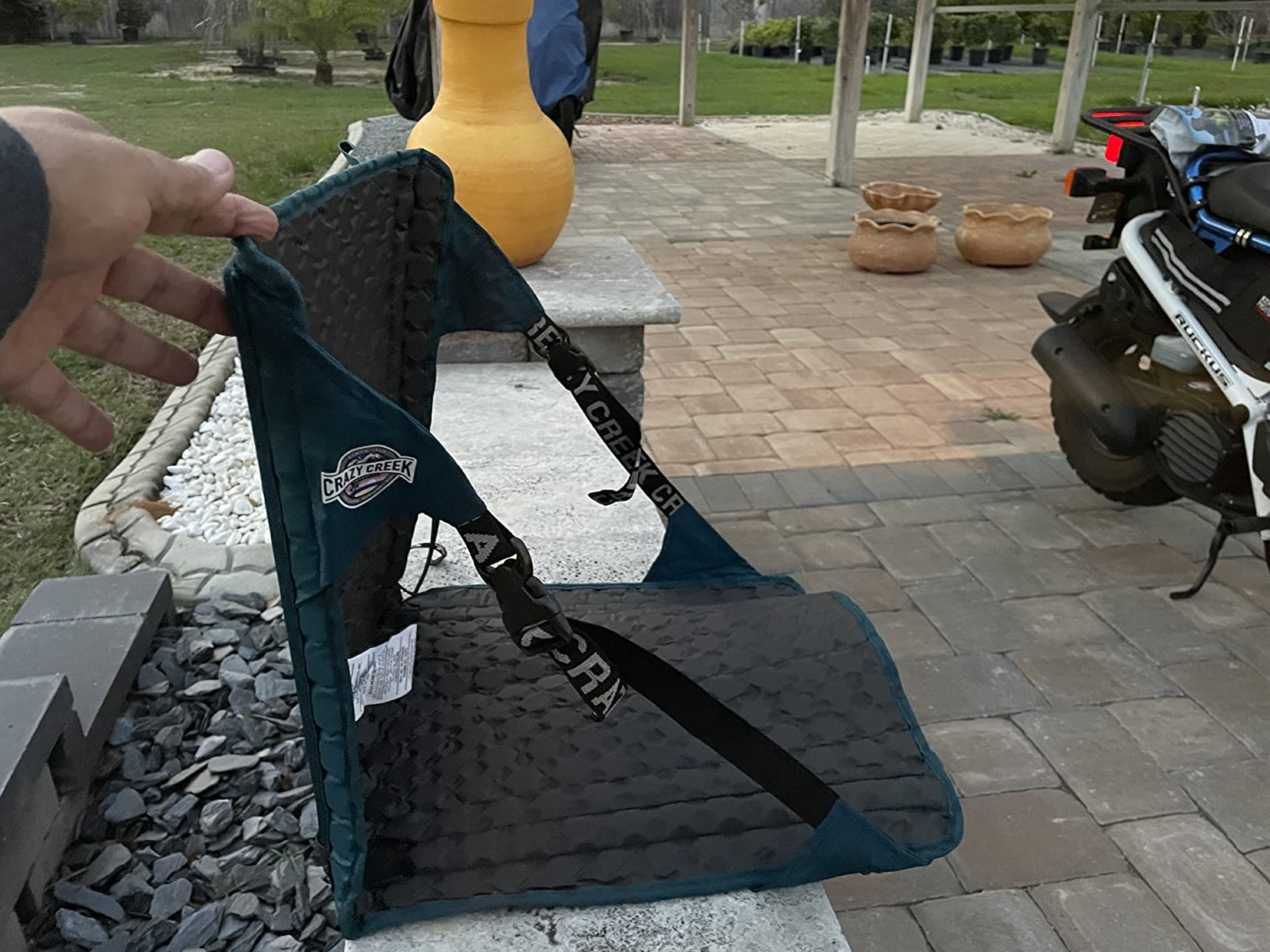 Crazy Creek HEX 2.0 Original Chair for Camping, Stadium Seating & More, on All Terrains, Adjustable Straps, Compact Design, Water-Resistant, Copper/Slate customer photo 1