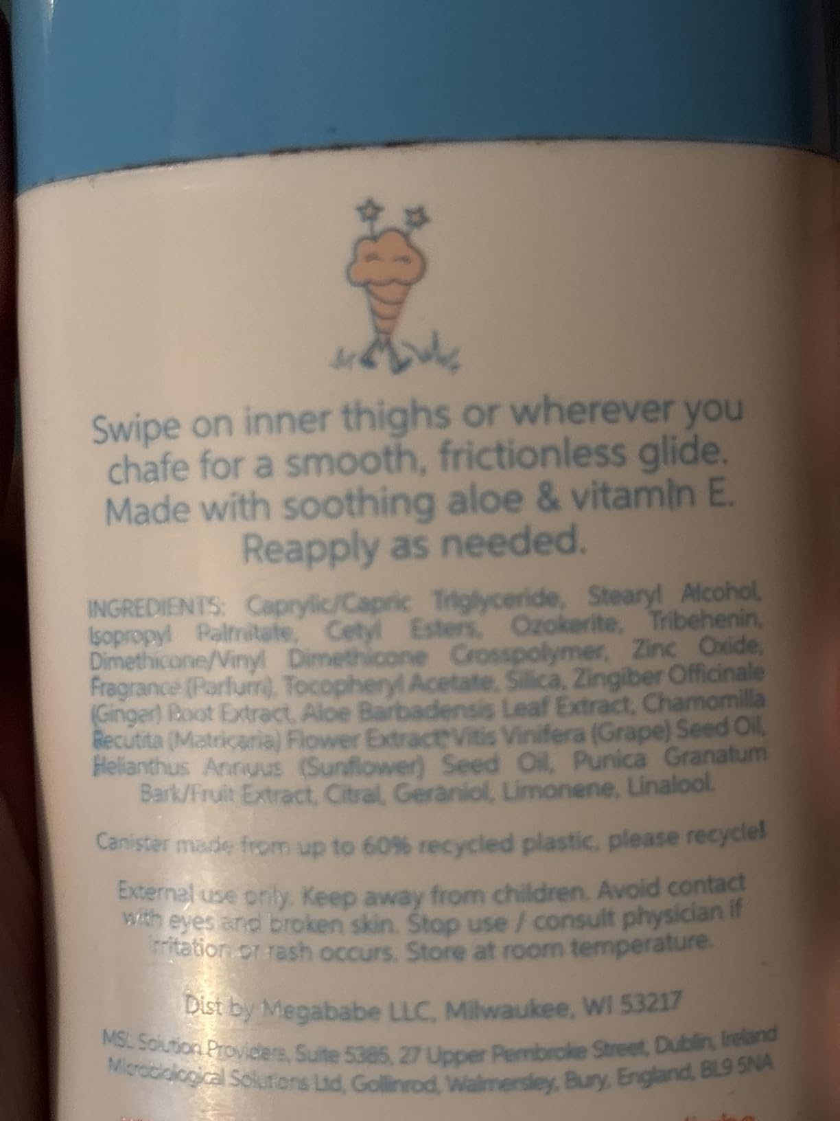 Megababe Thigh Rescue Anti-Chafe Stick | Prevents Skin Chafe & Irritation | Thighs, arms, Bra-Lines & More customer photo 2