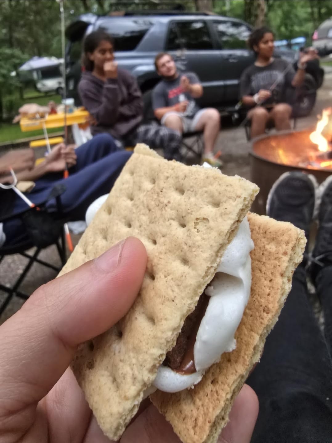 Marshmallow Roasting Sticks 10 Pack Extra Long 45'' Stainless Telescoping Hot Dog Smores Skewers Kids Safe Barbecue Forks for Campfire, Bonfire and Grill customer photo 1