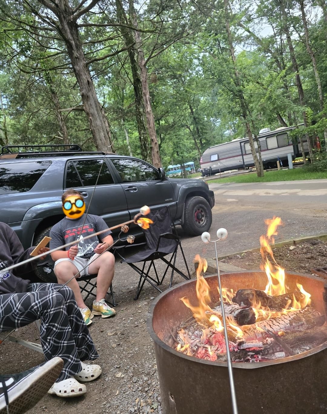 Marshmallow Roasting Sticks 10 Pack Extra Long 45'' Stainless Telescoping Hot Dog Smores Skewers Kids Safe Barbecue Forks for Campfire, Bonfire and Grill customer photo 2