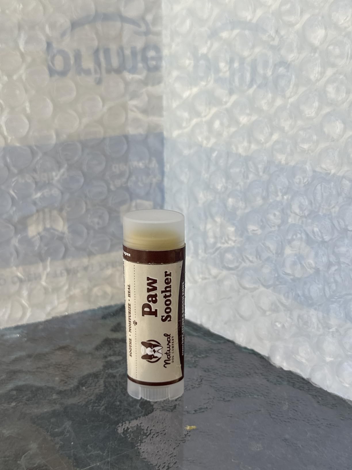 Natural Dog Company Paw Soother Dog Paw Balm - Moisturizes Dry Cracked Paws After Walks, Hot Pavement, Beach Sand, Hiking & Outdoor Play with Coconut Oil & Calendula, Daily Paw Care, 0.15 oz Stick customer photo 1