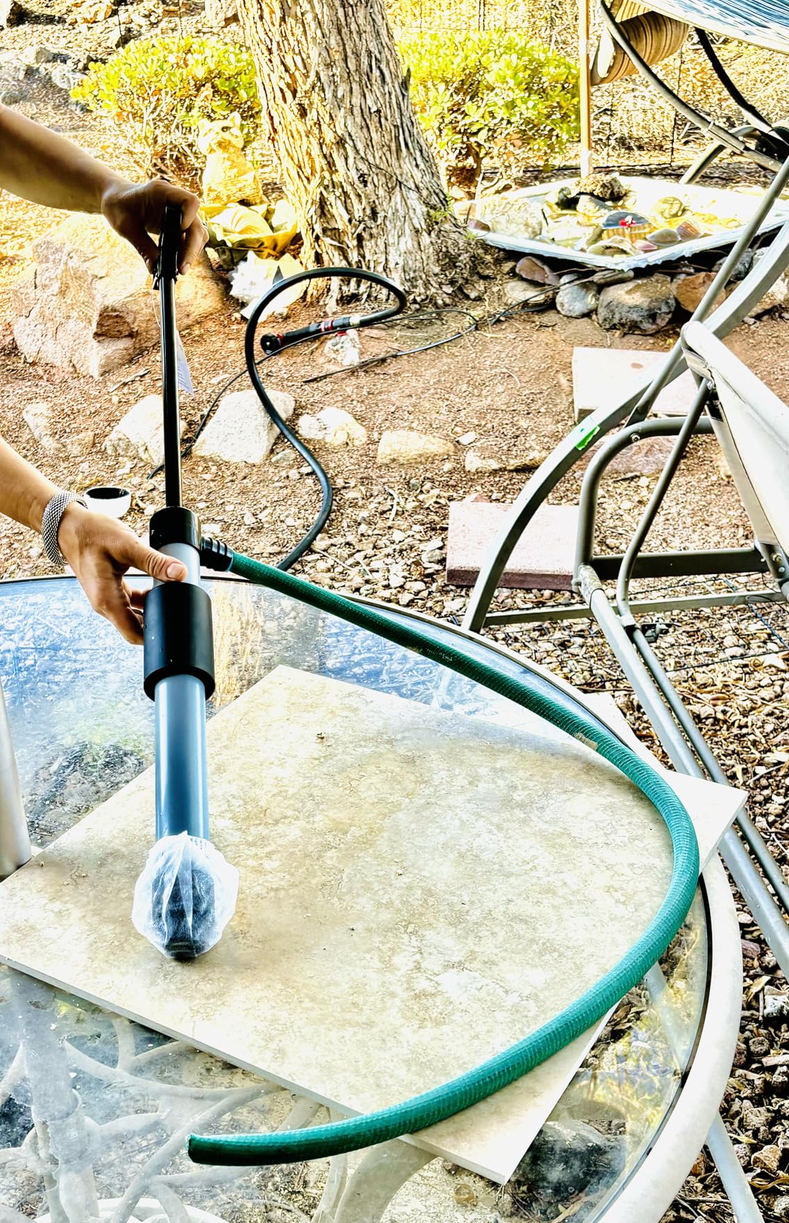 Pelican Boats - Paddlers Bilge Floating Hand Pump - PS1374-2 - Kayak/Canoe/Boat Water Hose Evacuation, Black/Grey customer photo 1