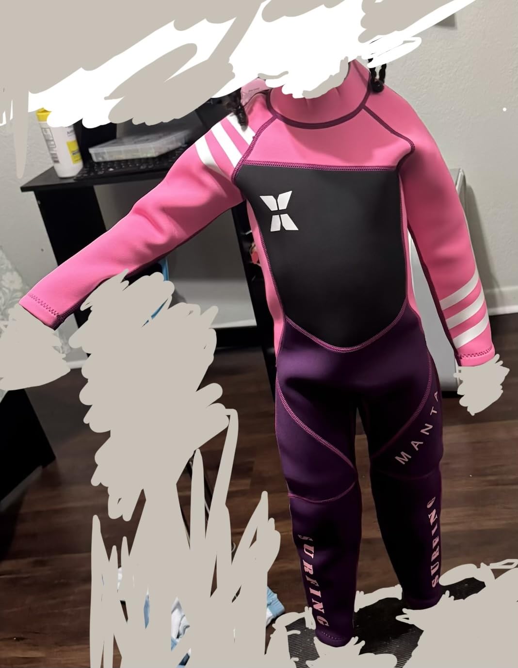 Kids Wetsuit, 2.5mm Neoprene Thermal Swimsuit, Full Wetsuit for Girls Boys and Toddler, Long Sleeve Kids Wet Suits for Swimming customer photo 1